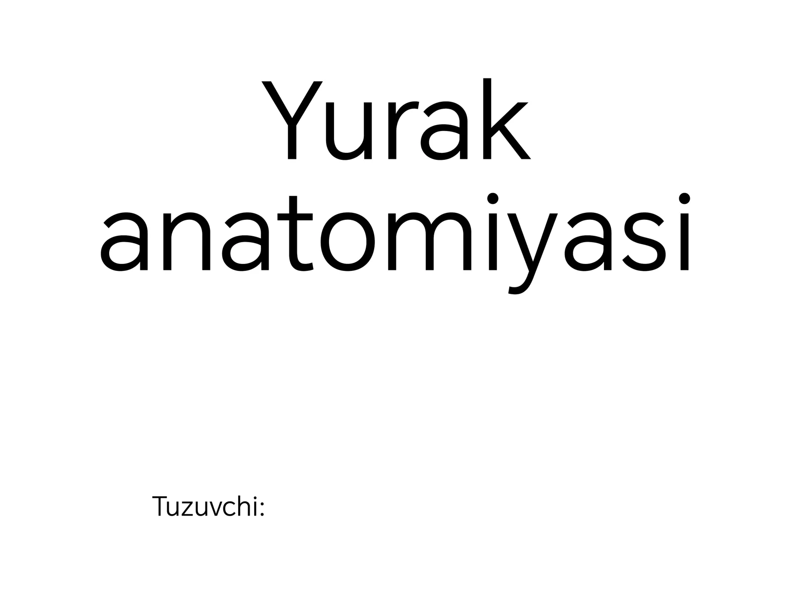 Yurak anatomiyasi