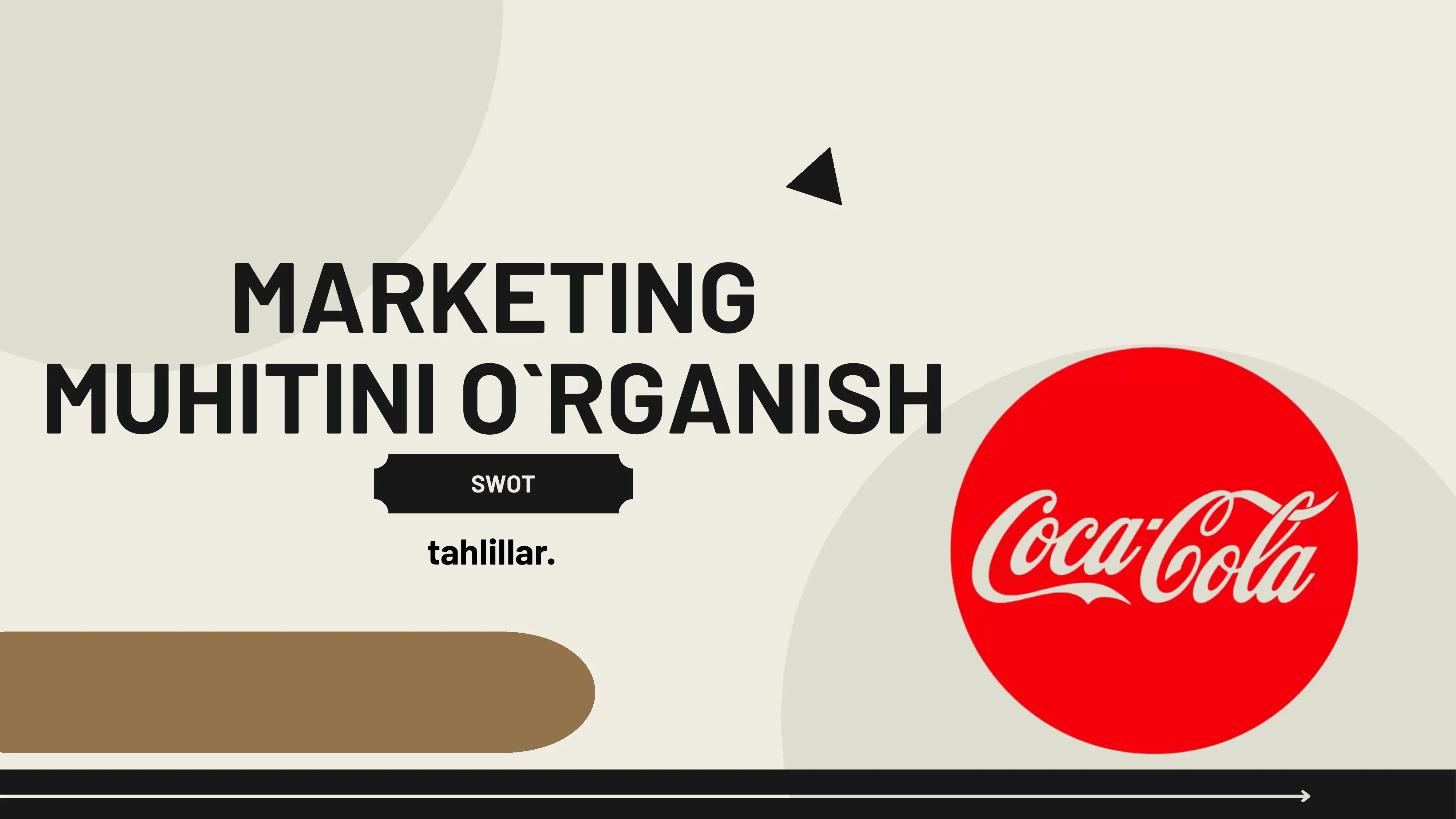 Marketing muhitini o`rganish Coca-Cola SWOT tahlili
