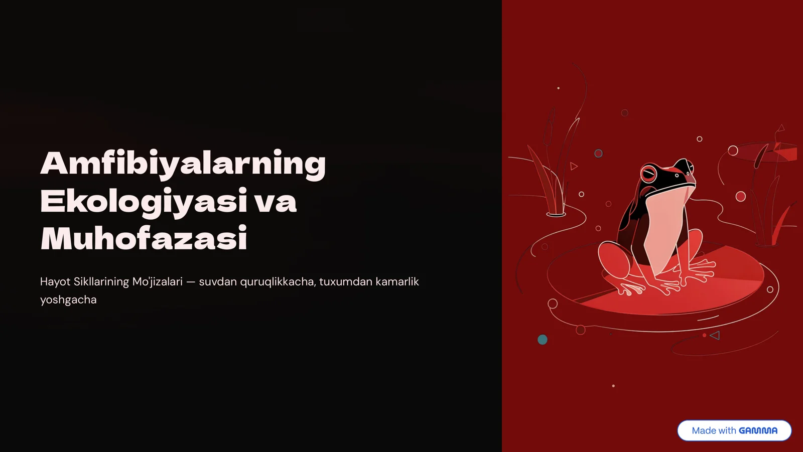 Amfibiyalarning Ekologiyasi va Muhofazasi