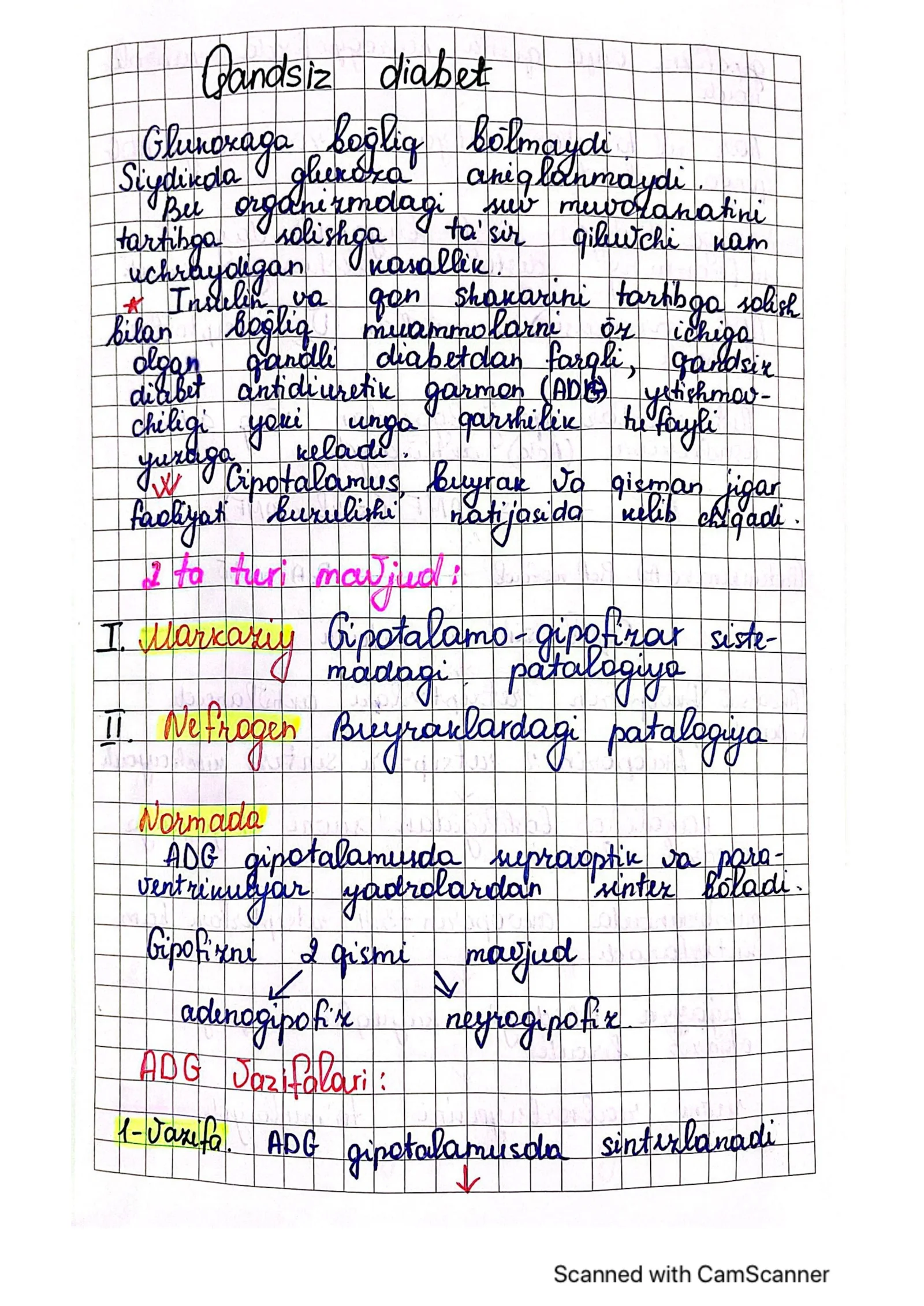 Qandsiz diabet