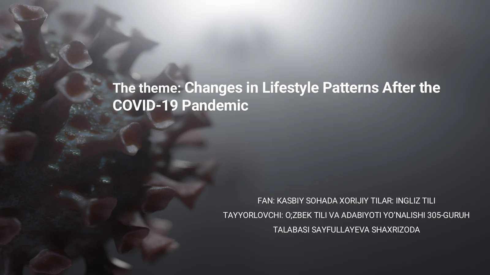 Changes in Lifestyle Patterns After the COVID-19 Pandemic