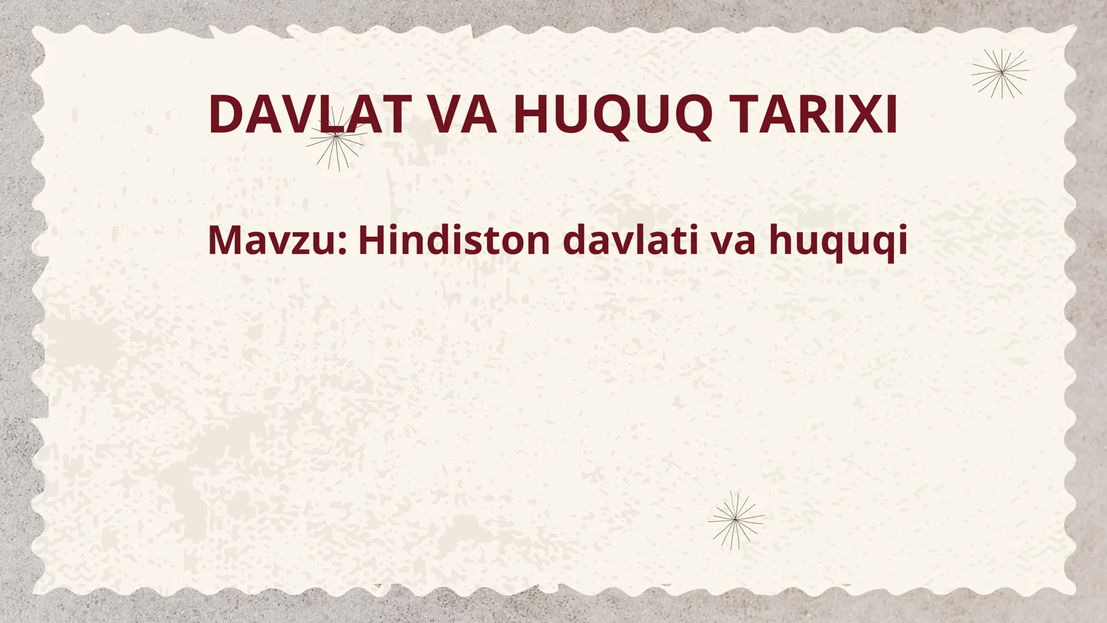 Hindiston davlati va huquqi