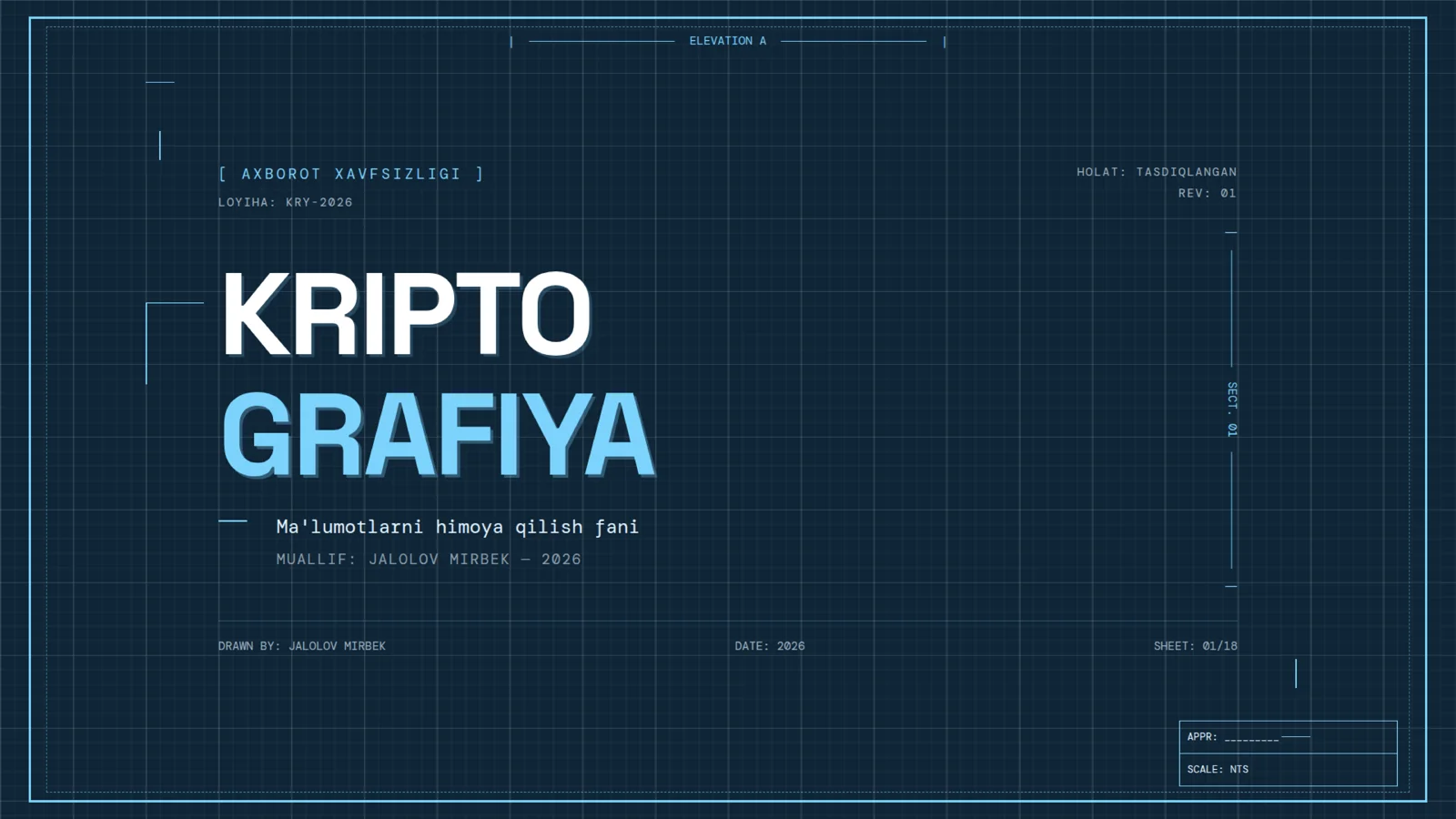 Kriptografiya nimani o'rgatadi