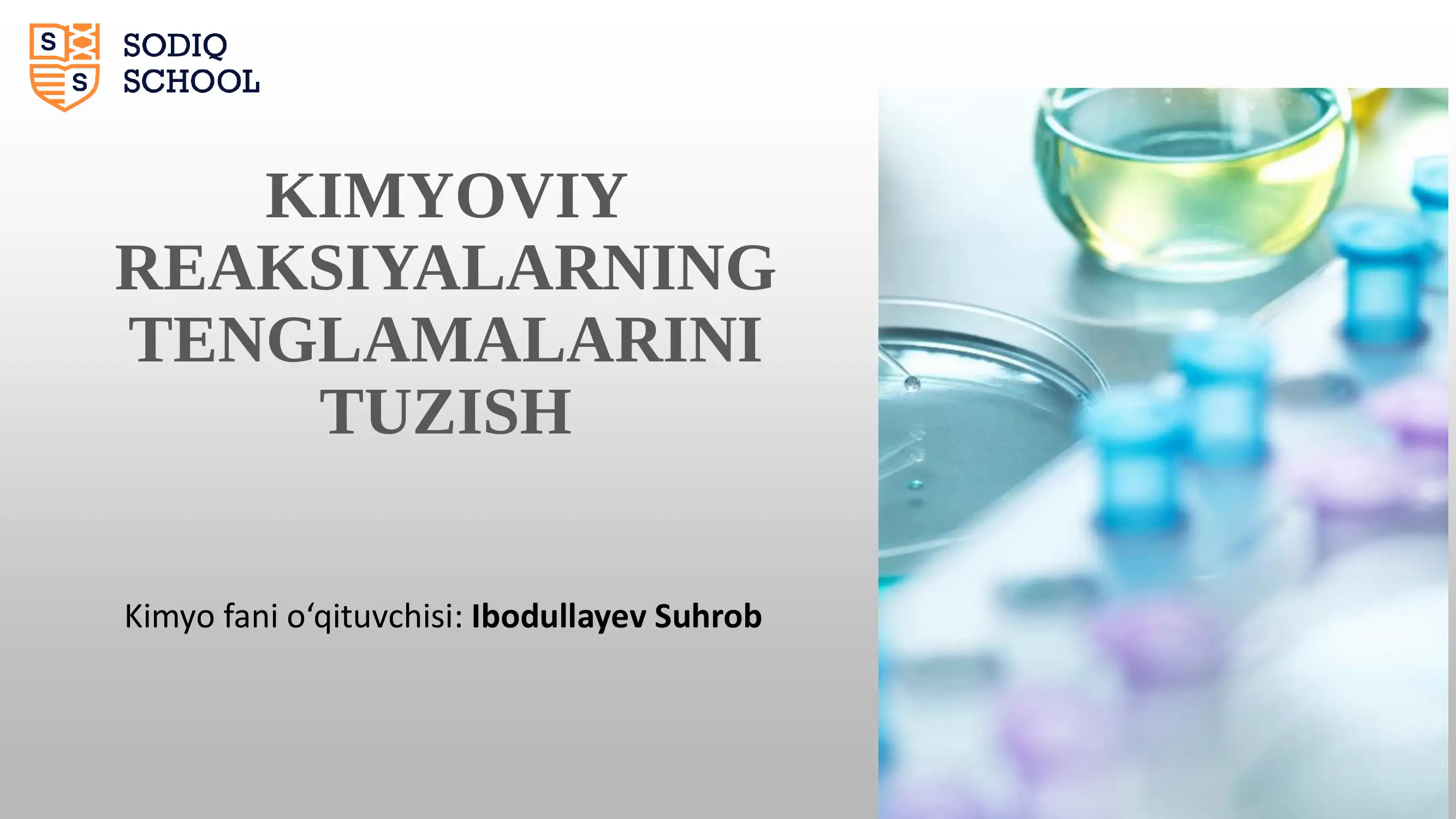 Kimyoviy reaksiyalar