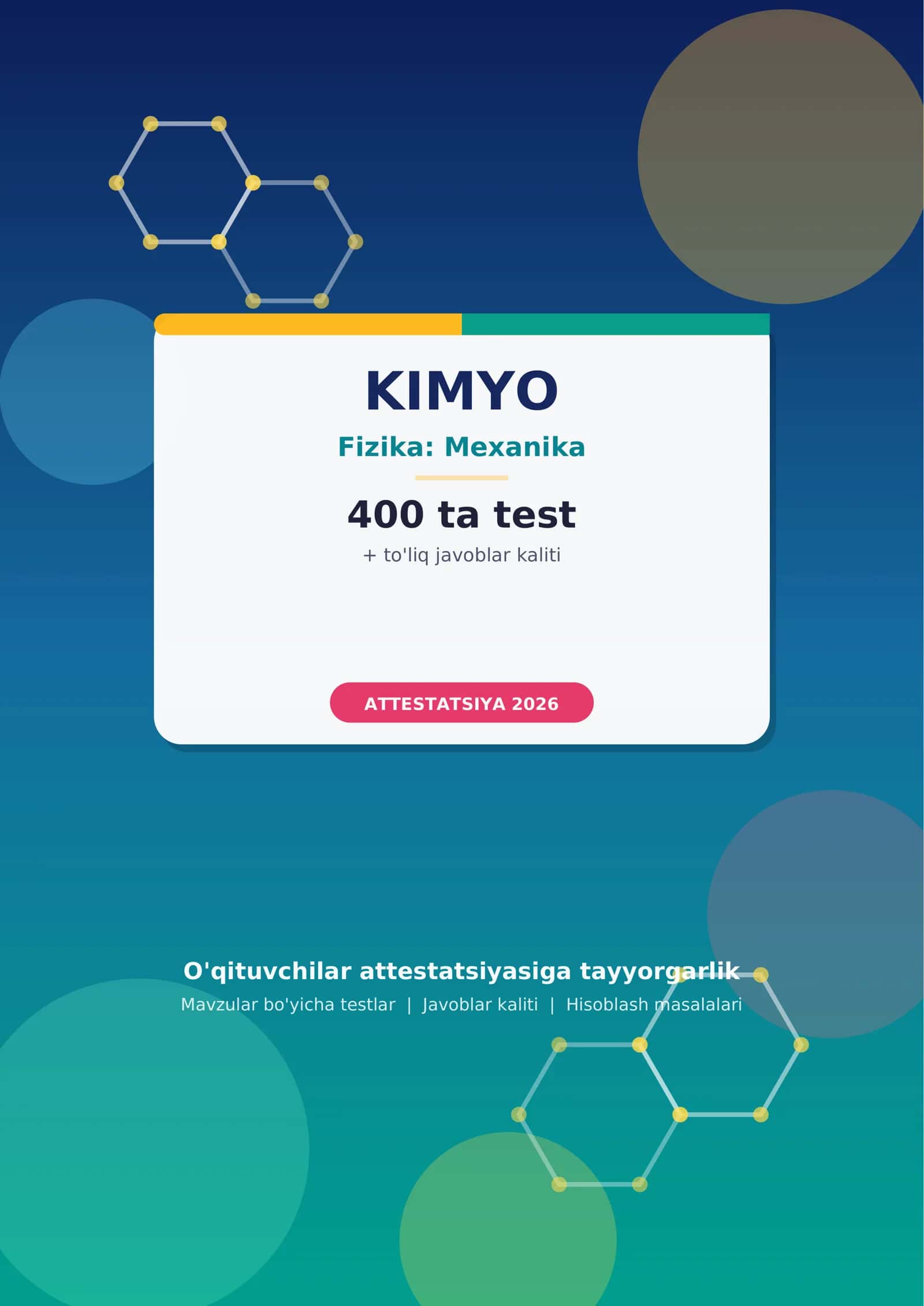 KIMYO - Fizika: Mexanika | Attestatsiya 2026 | 2-bet