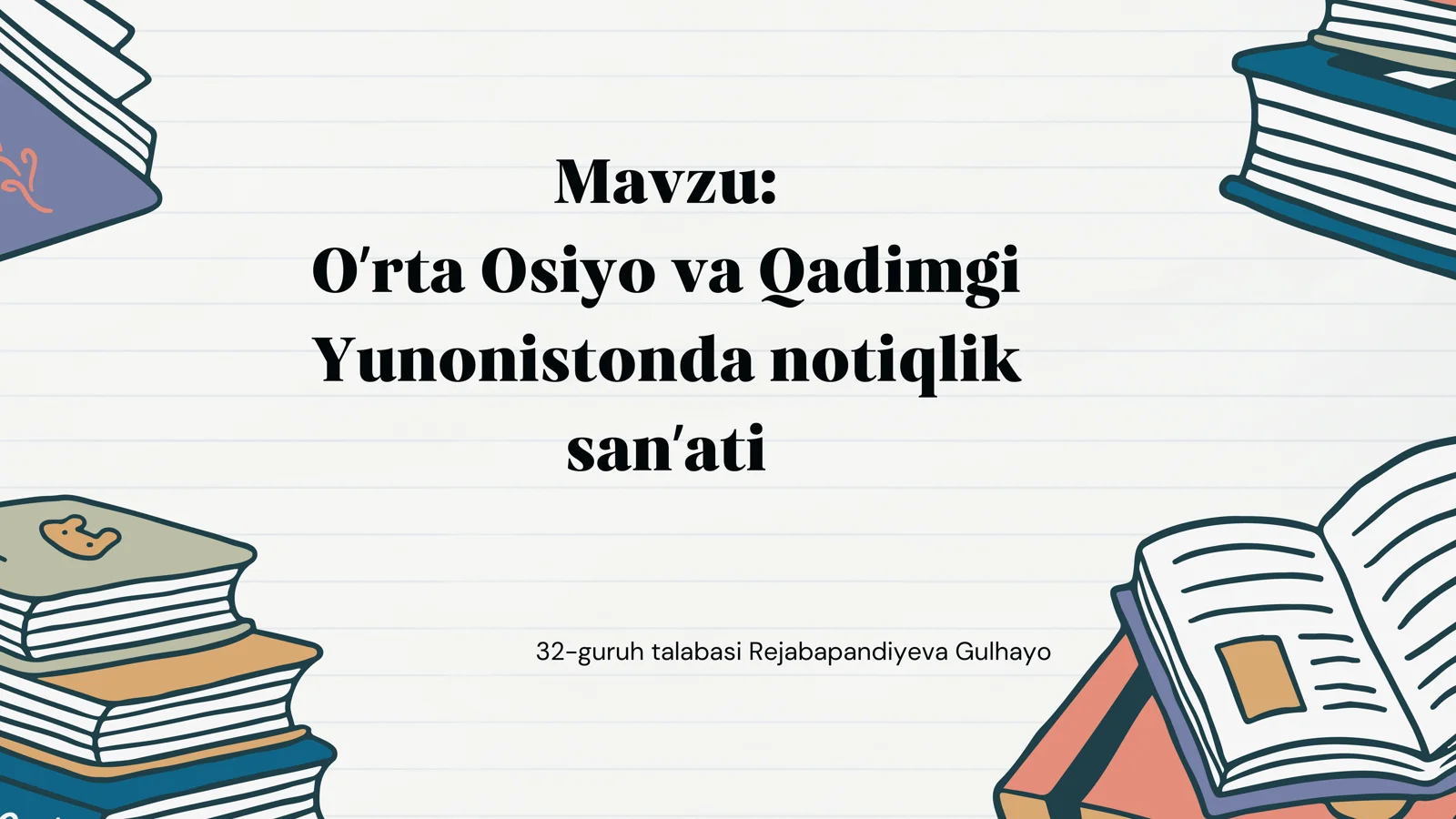 O‘rta Osiyoda notiqlik san’ati