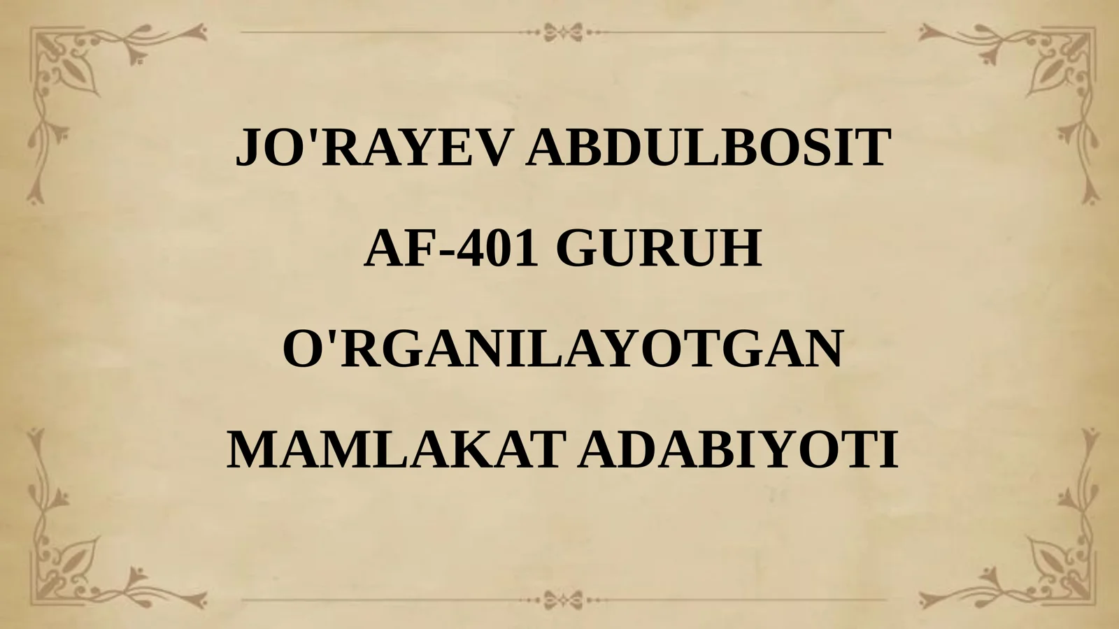 ARAB XALQ MAQOLLARI