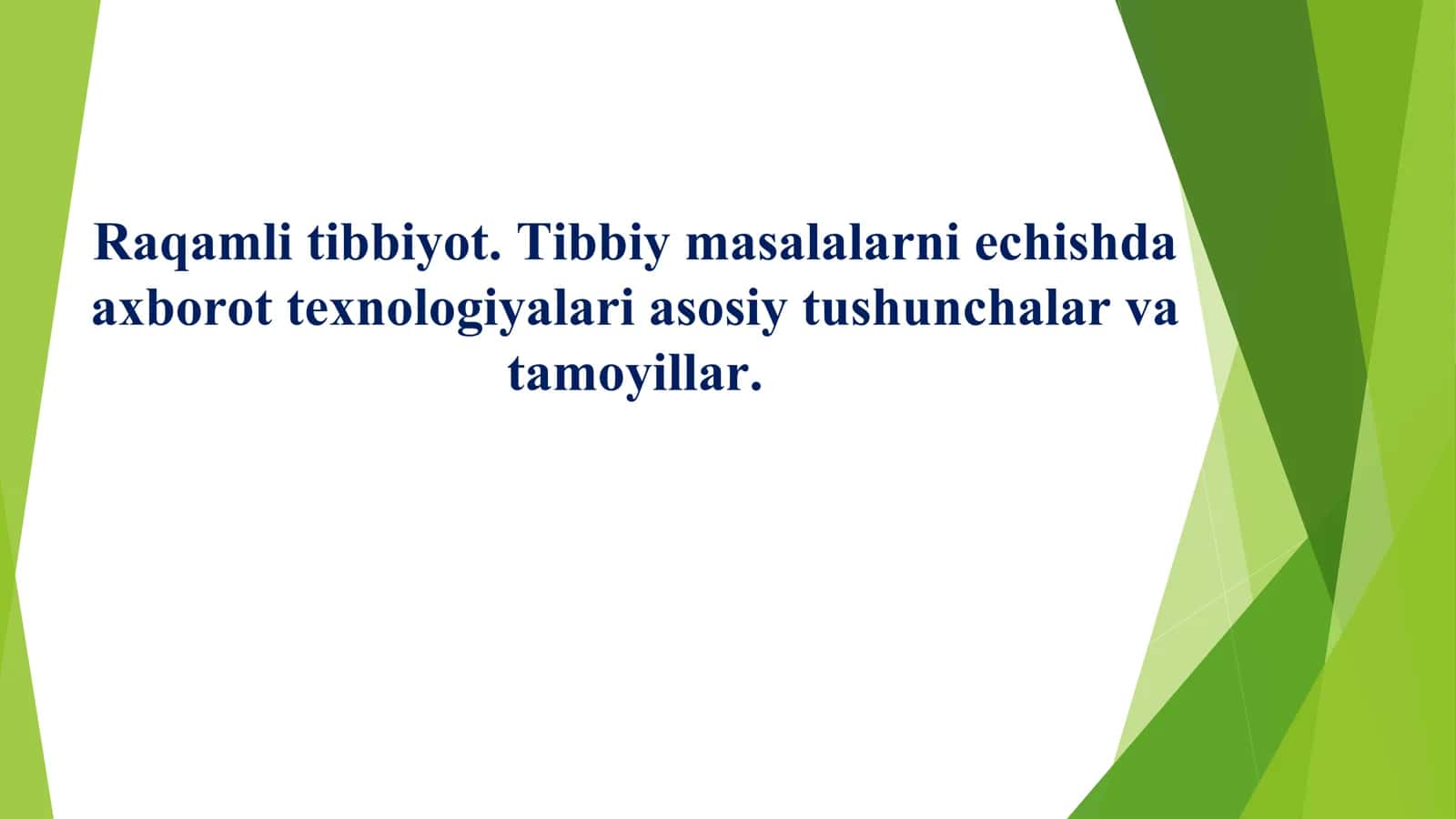 Raqamli Tibbiyot