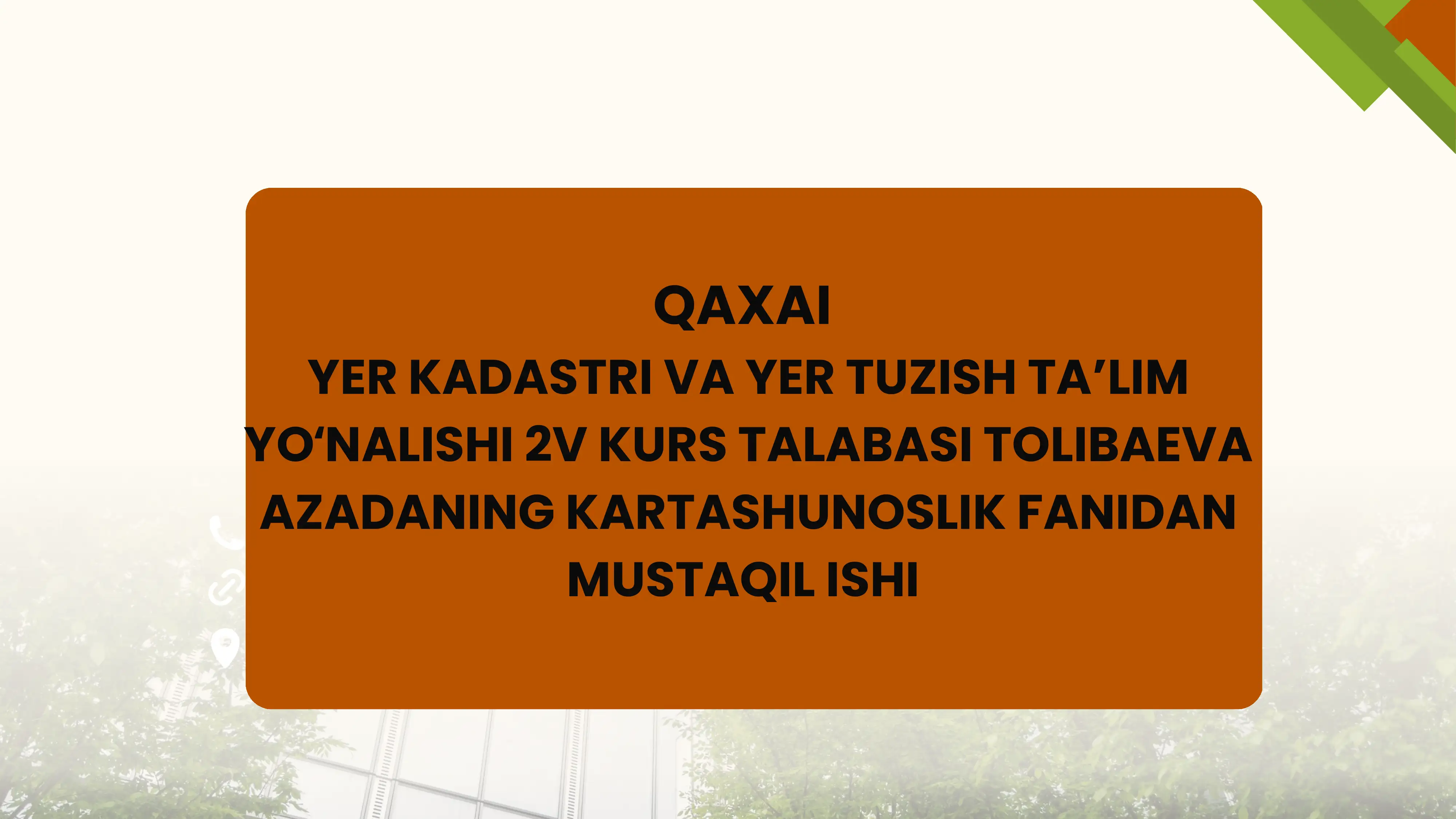Topografik kartalar ularni tuzish va yangilash