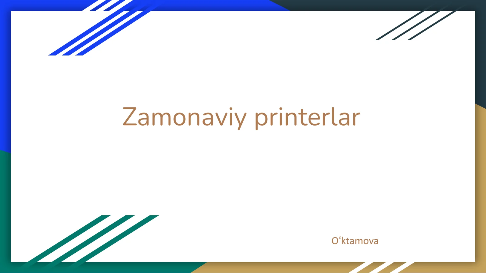 Zamonaviy printerlar