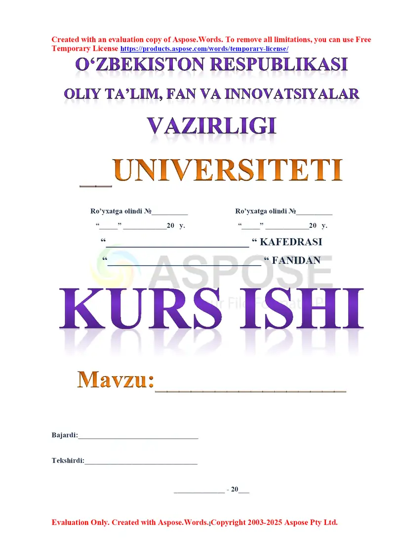 Boshlang‘ich sinflarda ona tilini o‘rgatish bo‘yicha kurs ishi