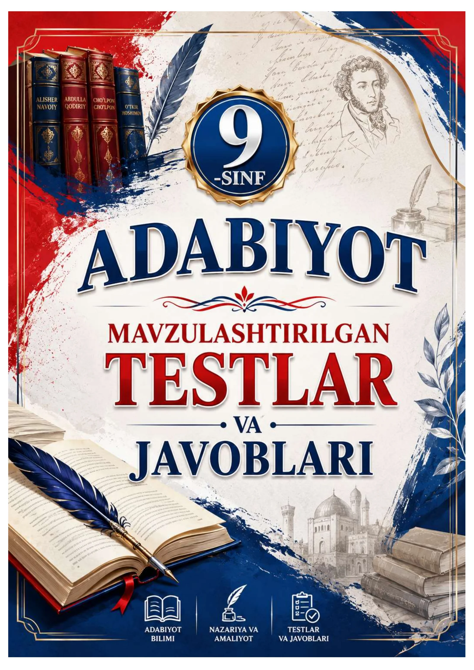 9-SINF ADABIYOT FANIDAN MAVZULASHTIRILGAN TESTLAR 2026 YIL