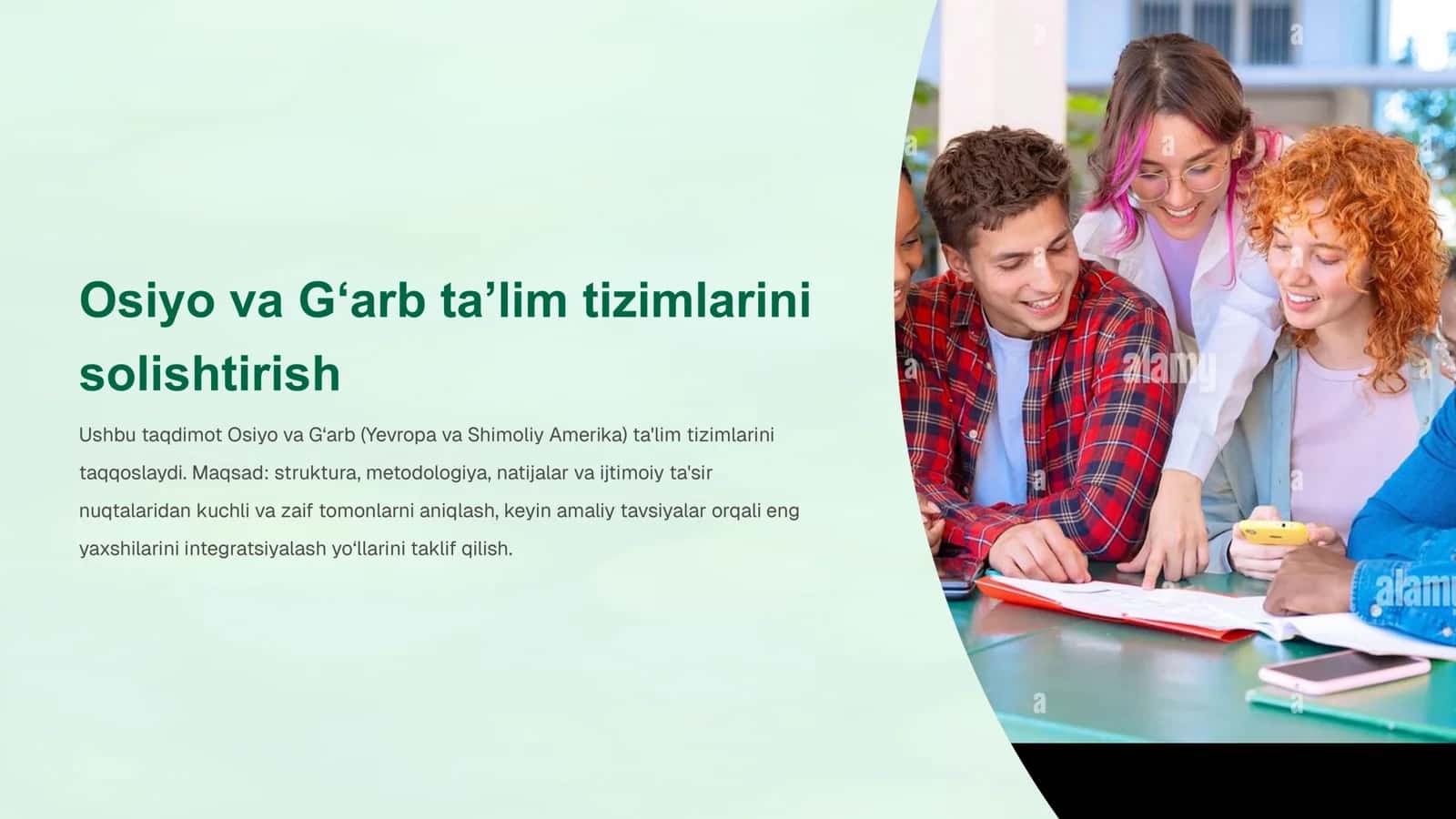 Osiyo va G‘arb ta’lim tizimlarini solishtirish