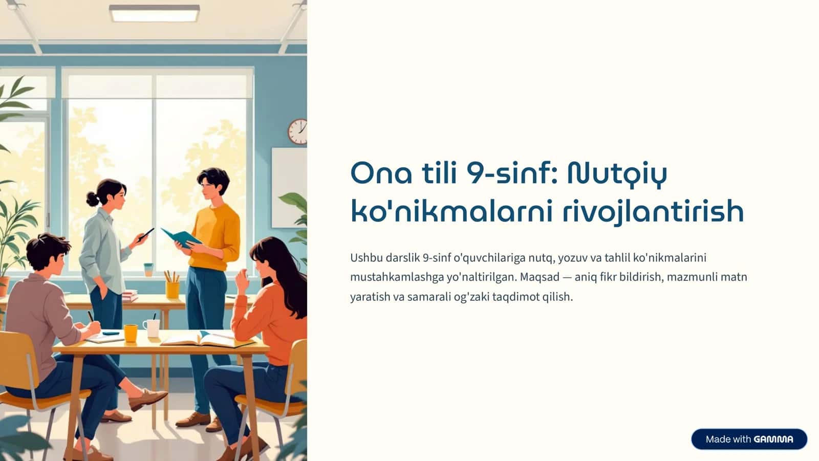9- sinif ona tili