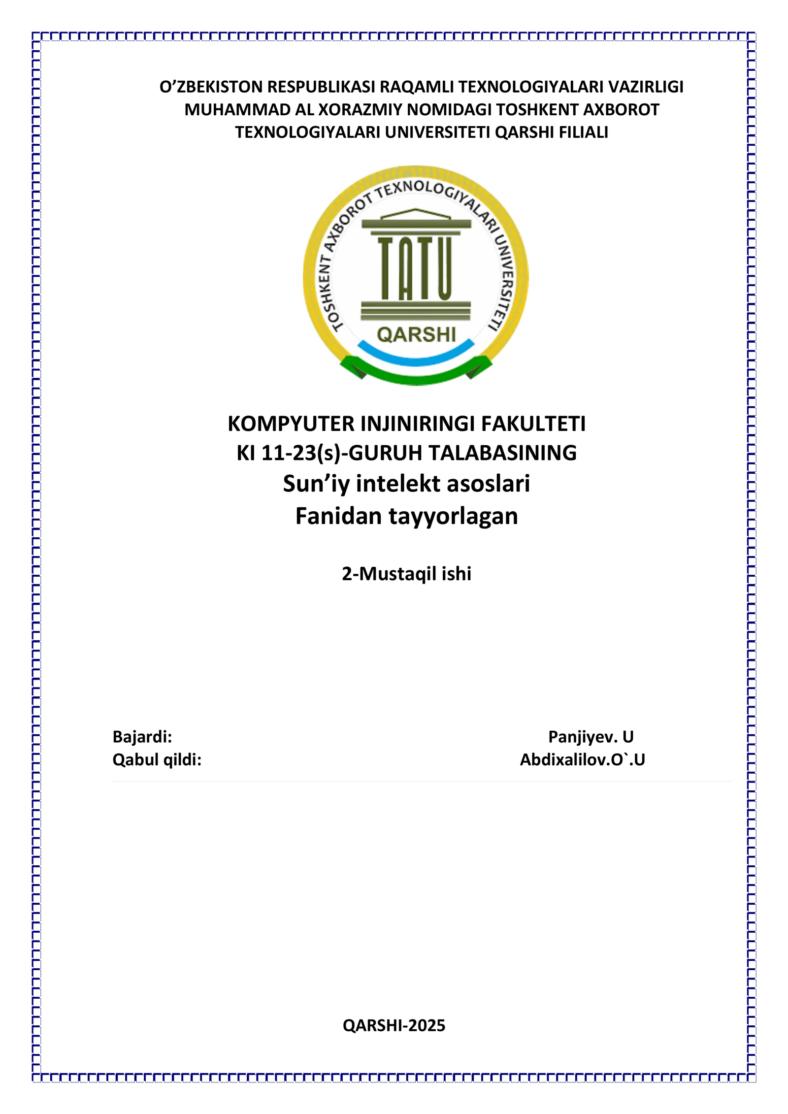Mashinali o’qitish nima?