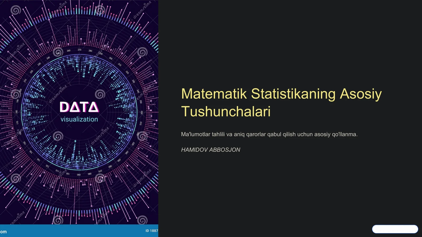 Matematik statistikaning asosiy tushunchalari