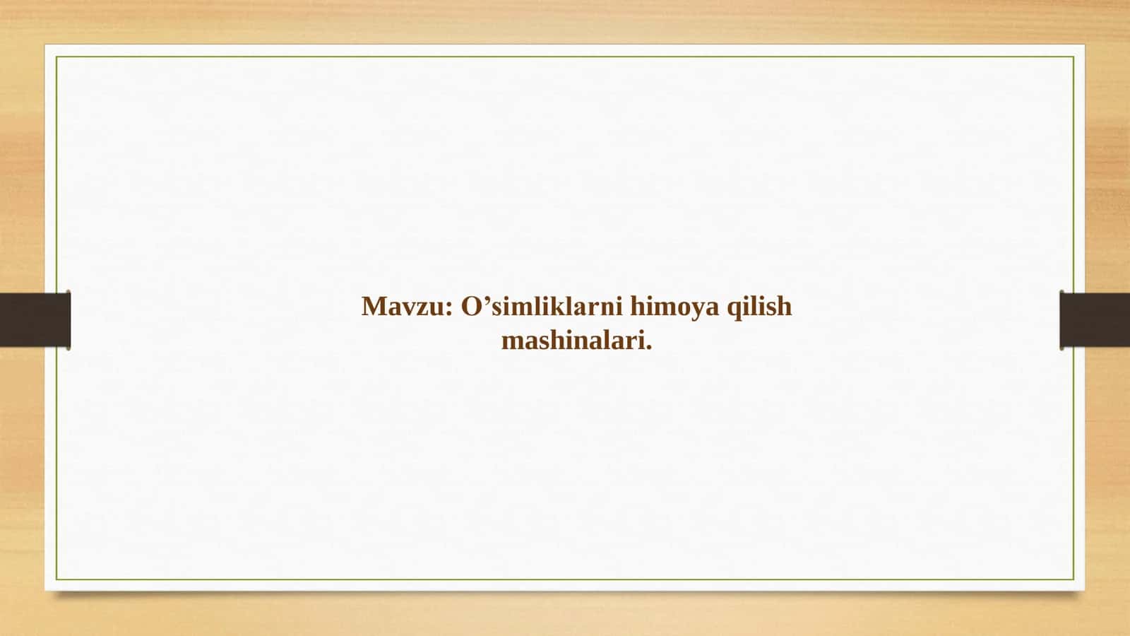 O'simliklarni himoya qilish mashinalari