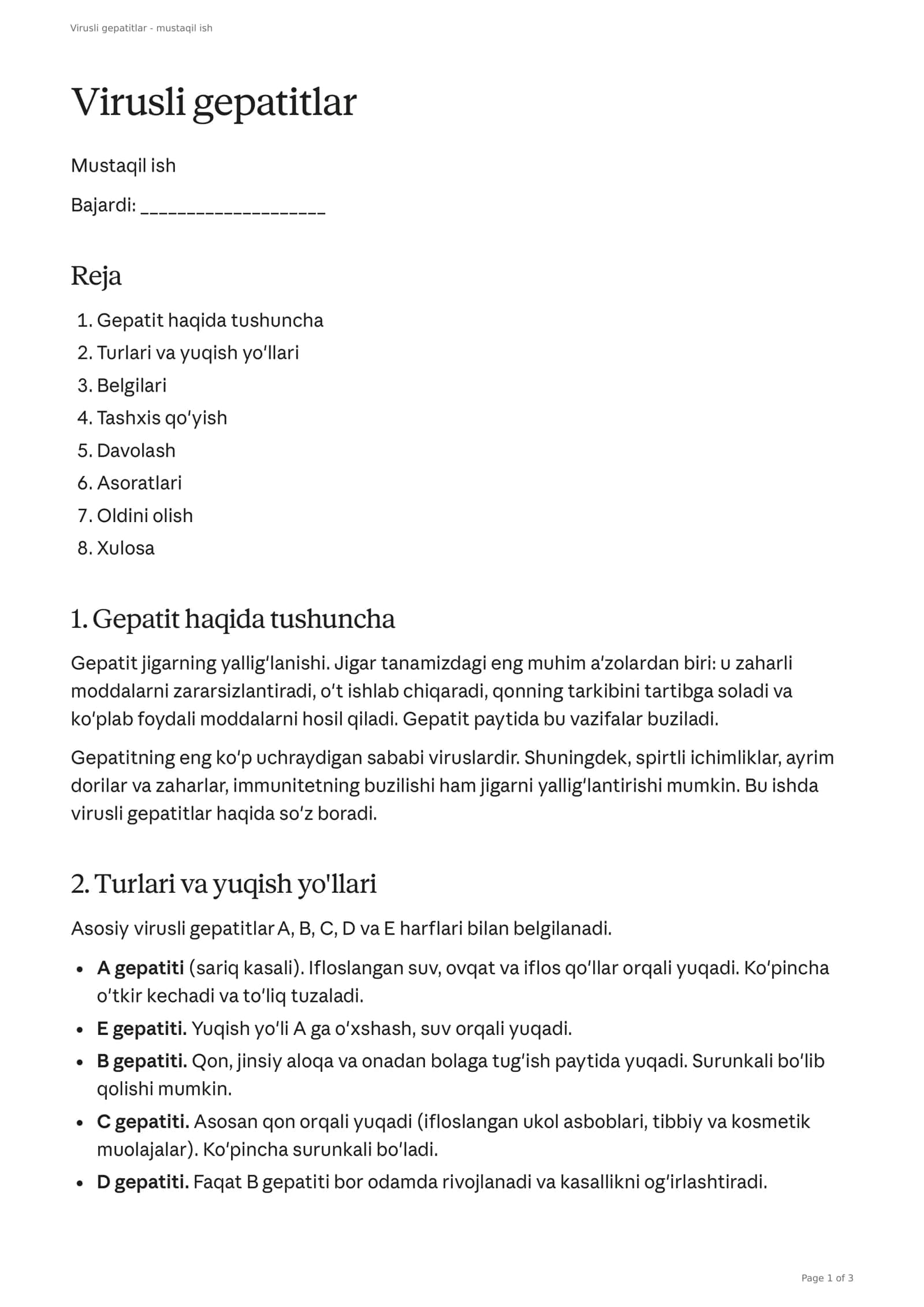 Virusli gepatitlar