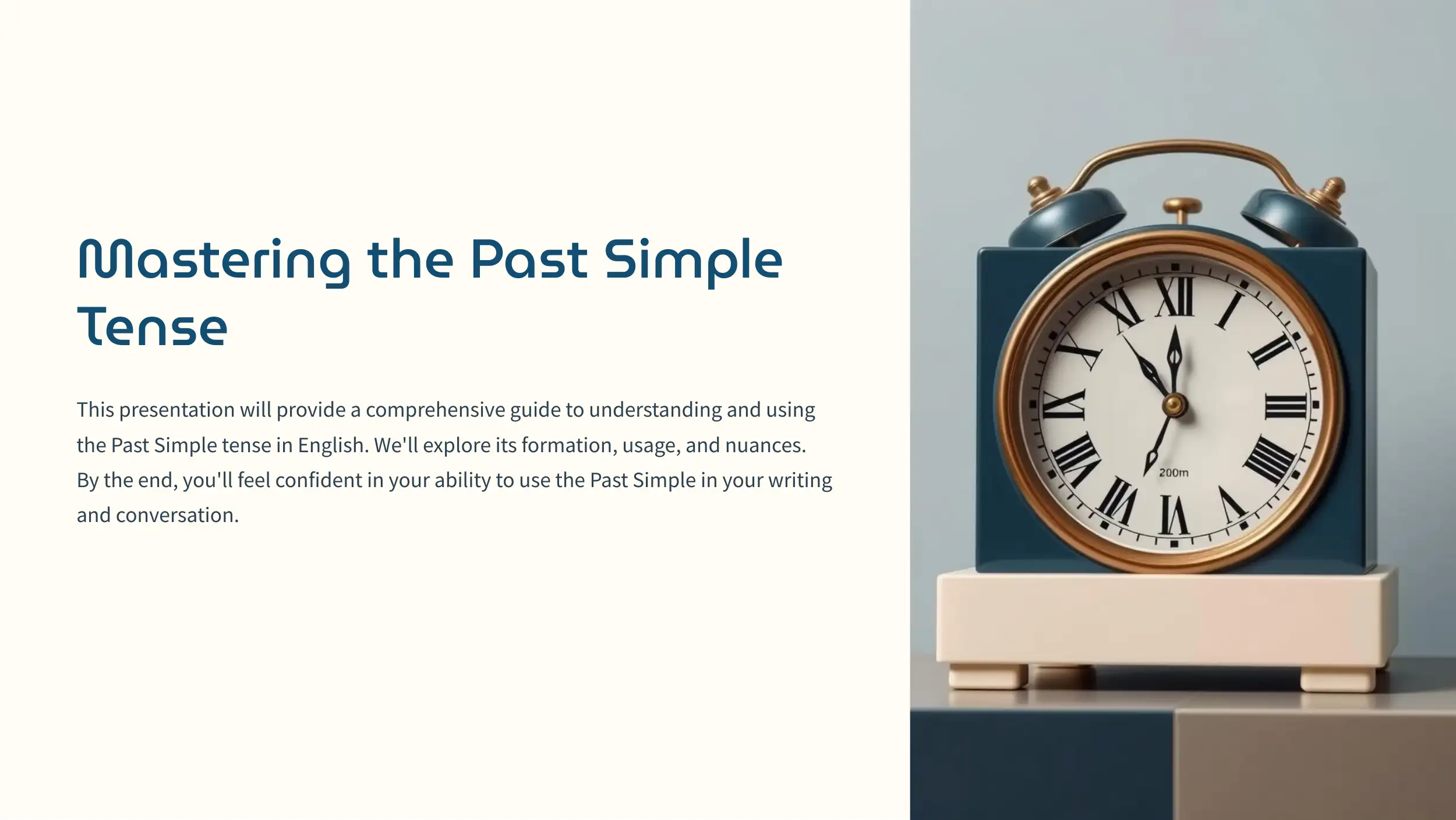 Mastering the Past Simple Tense