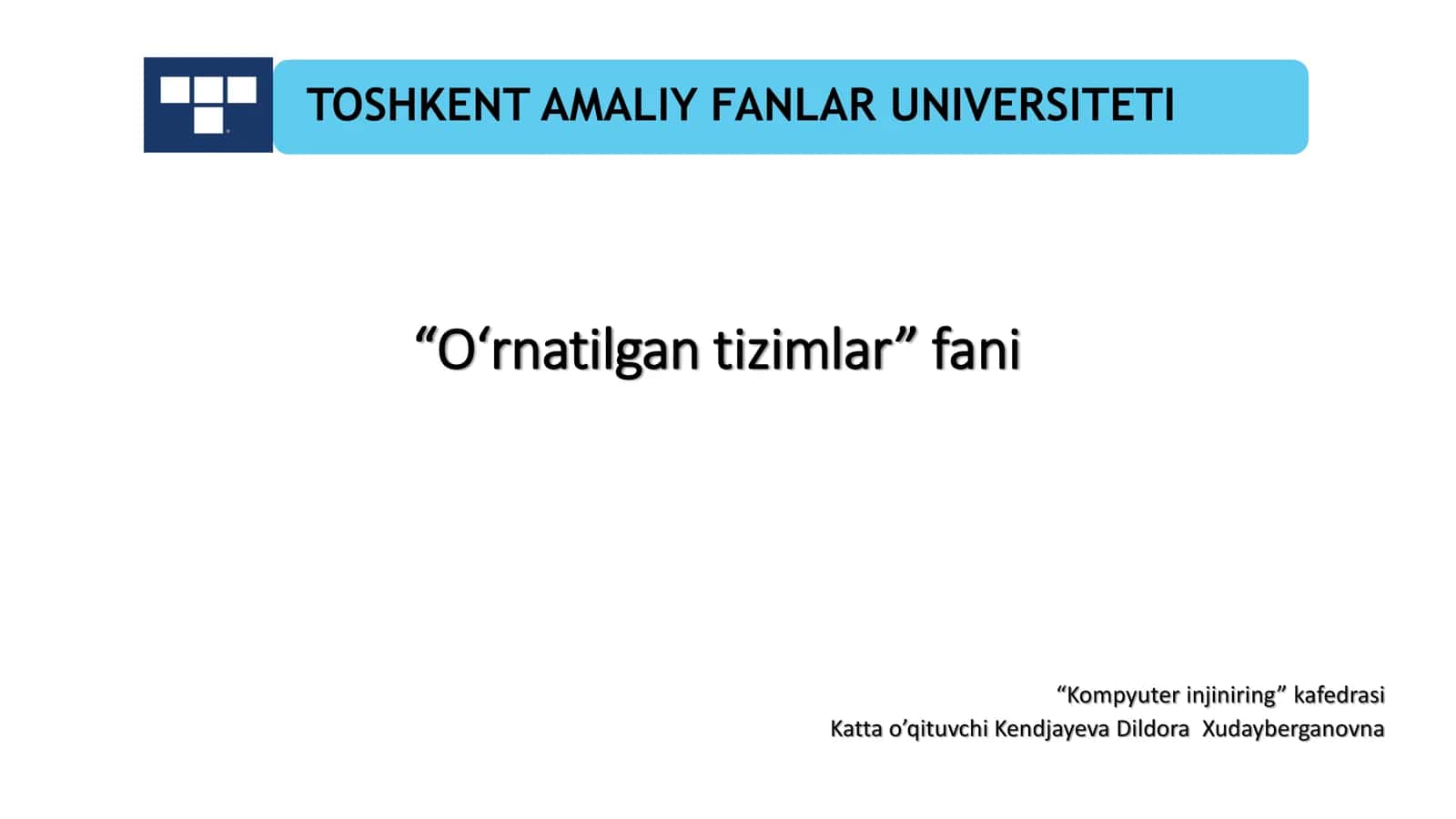 O'rnatilgan tizimlarning kiritish-chiqarish interfeyslari