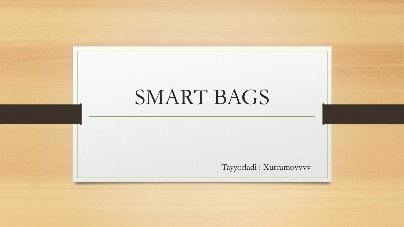 starttab reja SMART BAGS (aqlli sumka)