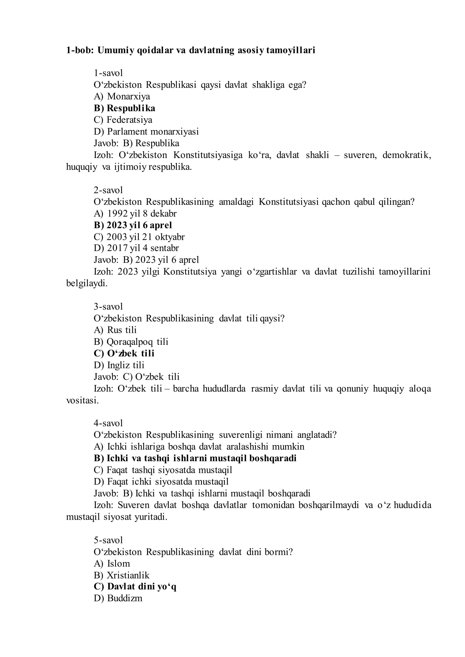 Maktab maslahatchisi uchun test va suhbat savollari (Izohli javoblar bilan) – 2026