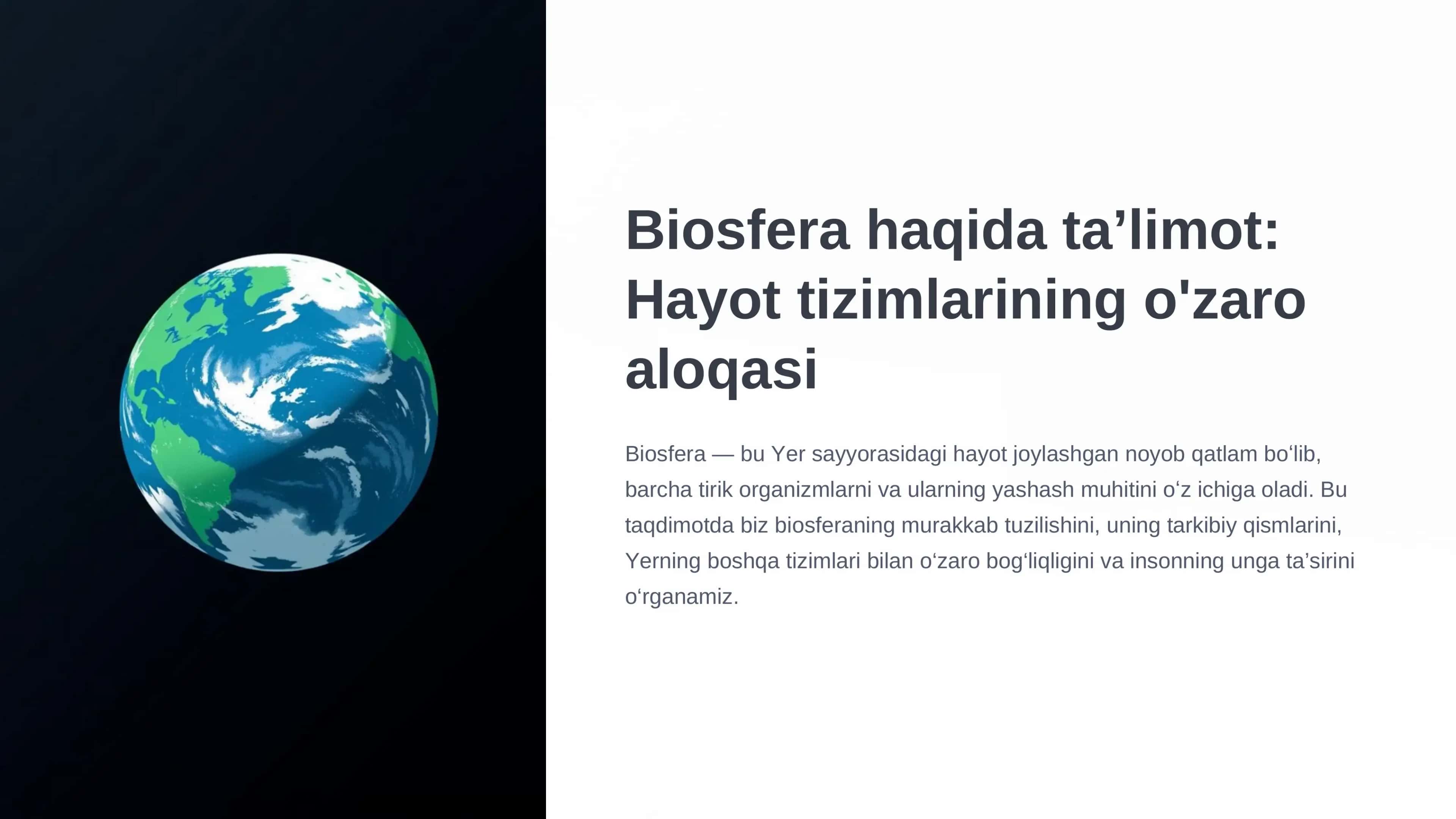 Biosfera haqida talimot