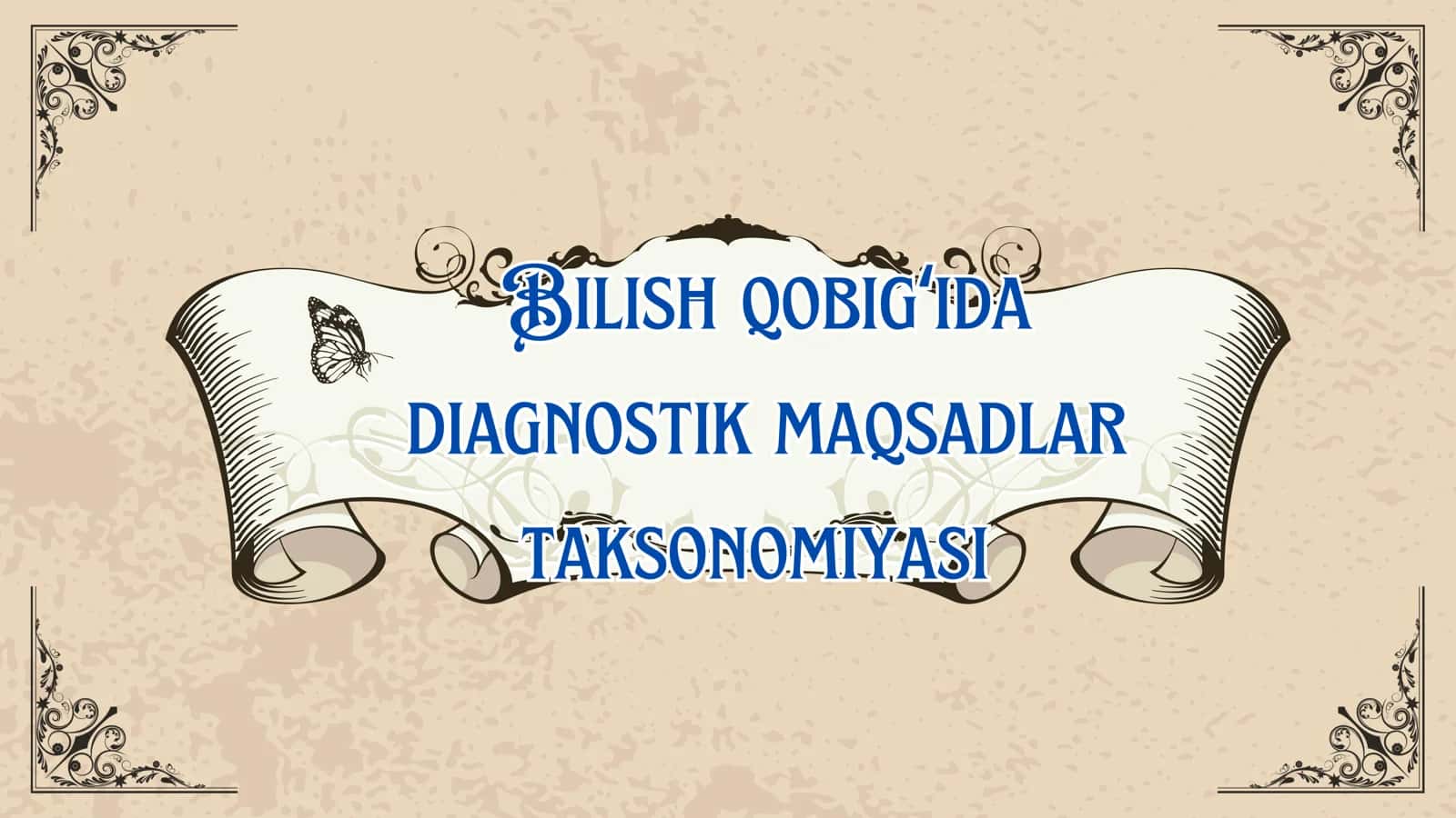 Bilish qobigʻida diagnostik maqsadlar taksonomiyasi