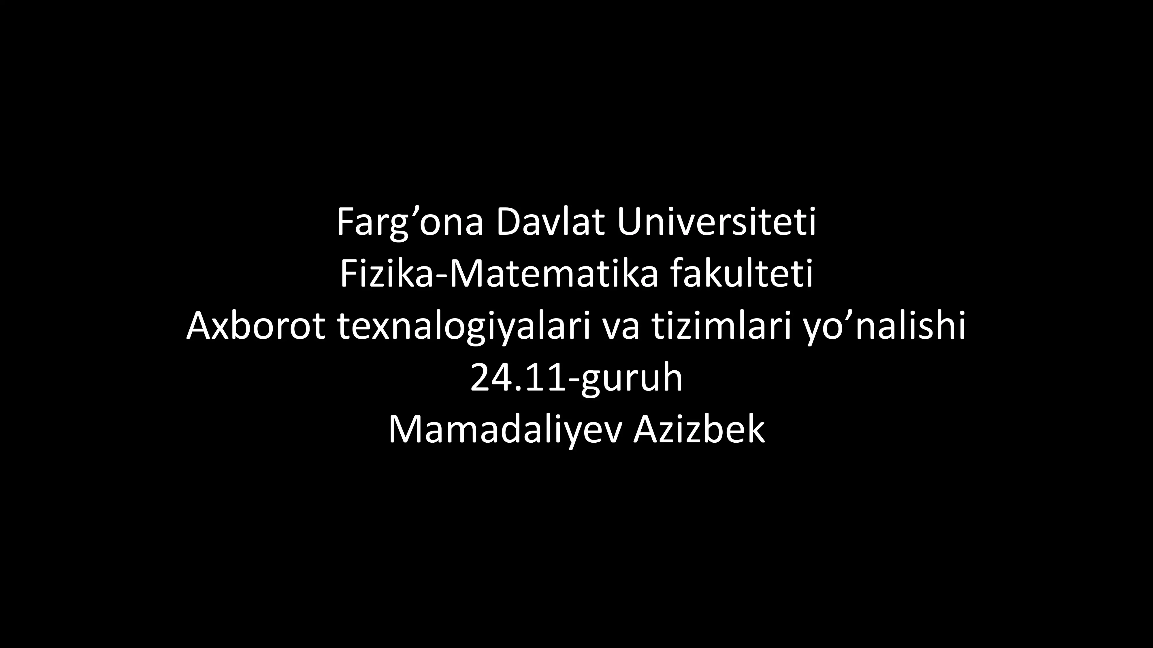 MOLEKULALARARO O'ZARO TA’SIR KUCHLARI