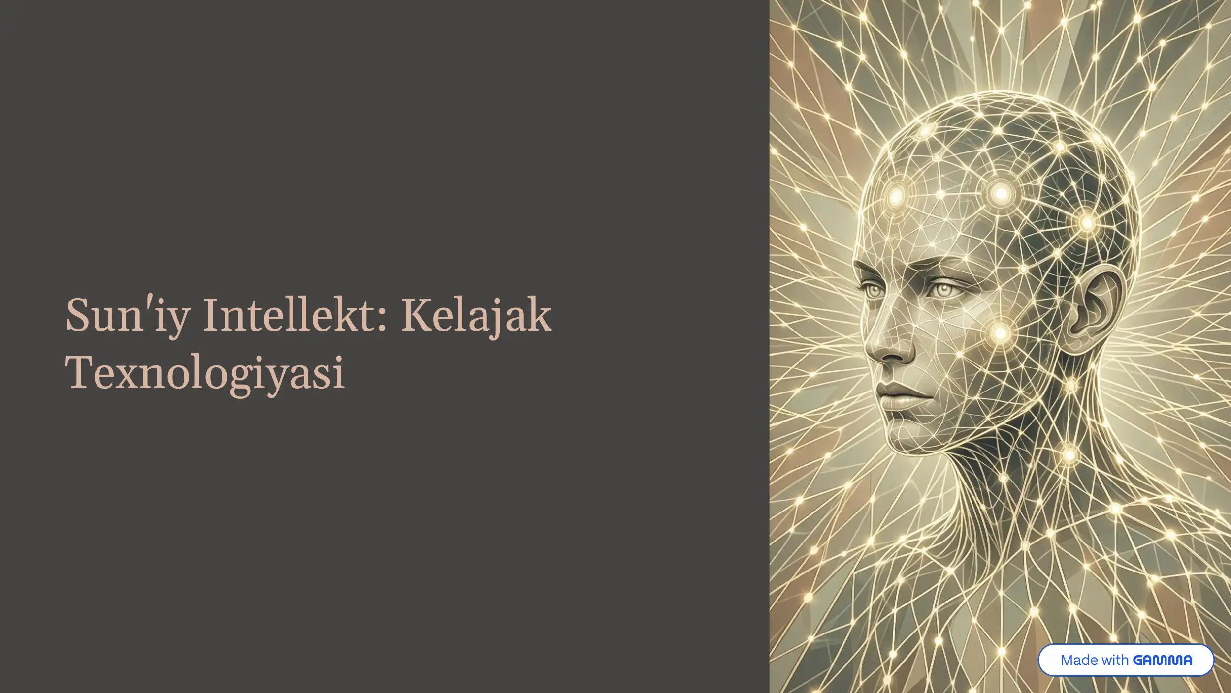 Sun'iy Intellekt: Kelajak Texnologiyasi haqida 10 slaydli tayyor prezentatsiya