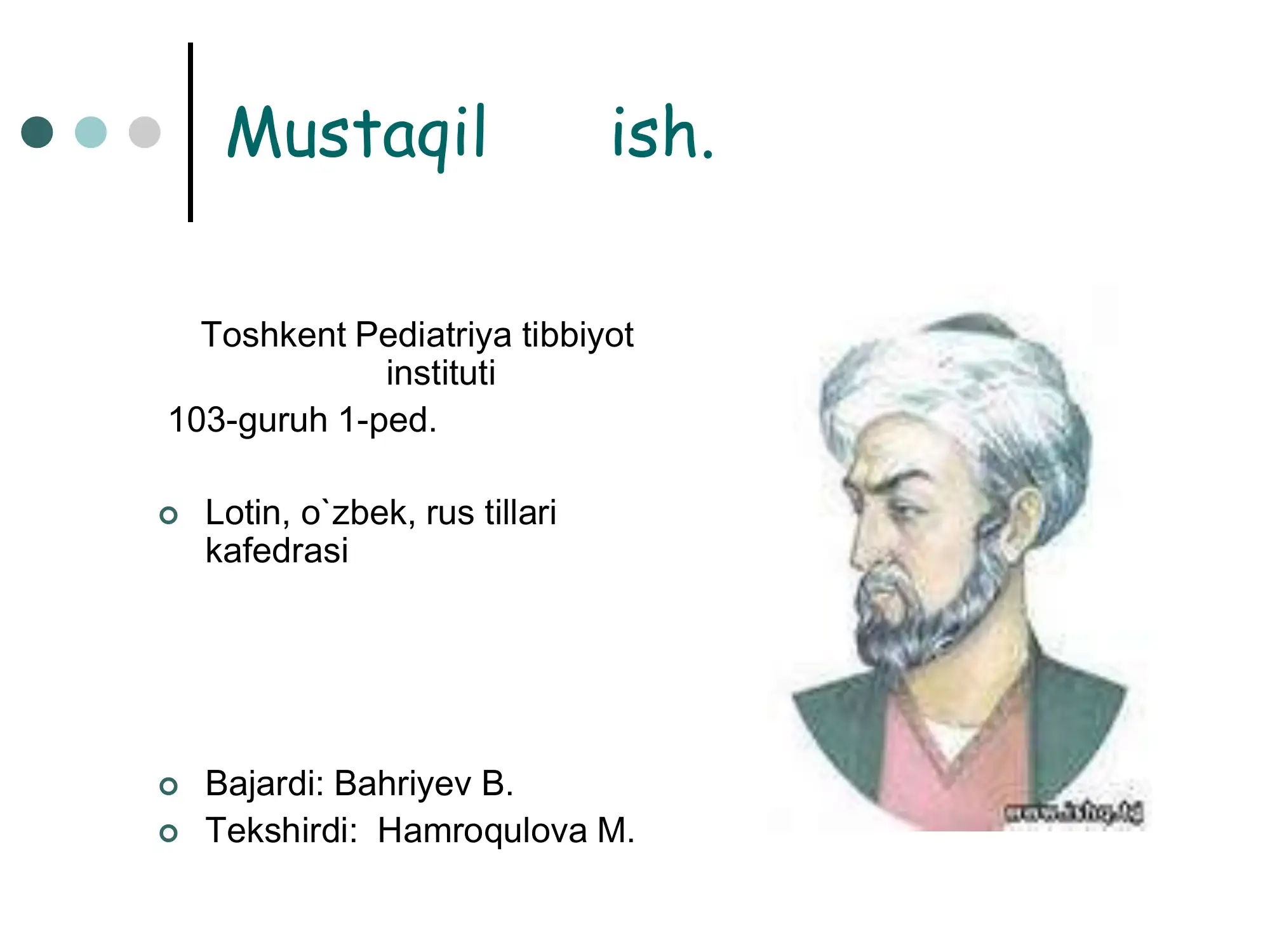 Abu Ali Ibn Sino - tabobat ilmining sultoni