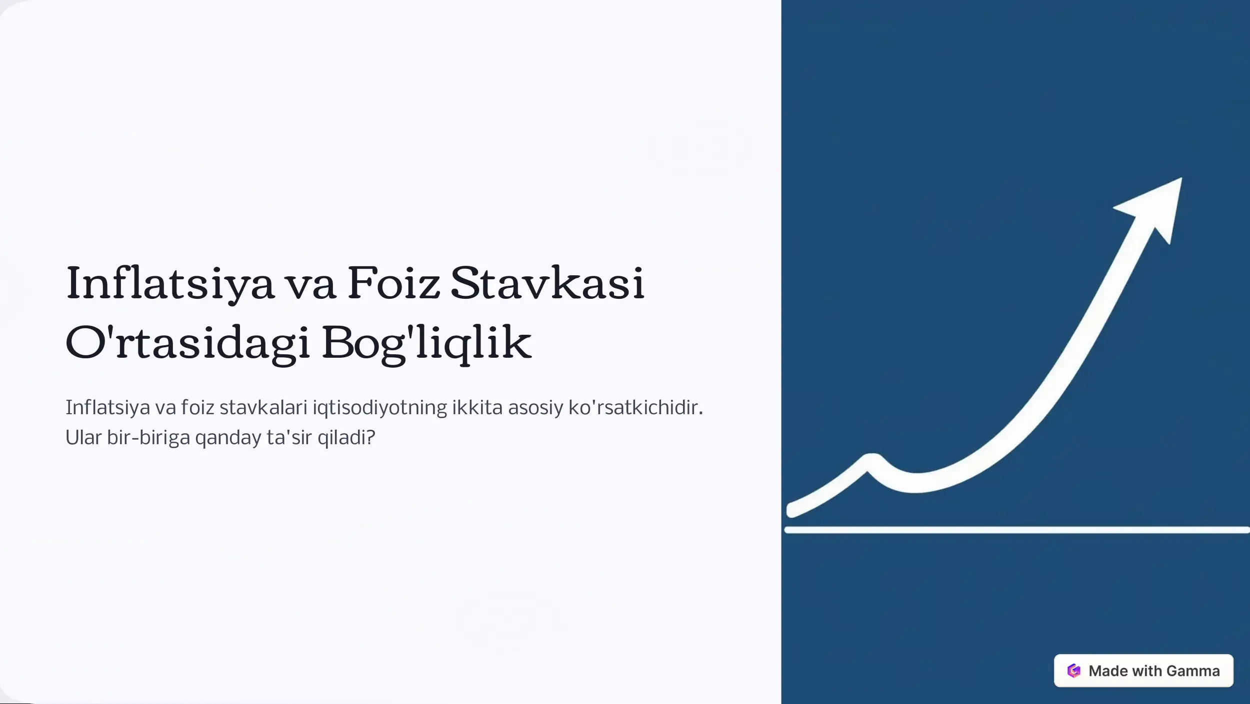 Inflatsiya va Foiz Stavkasi