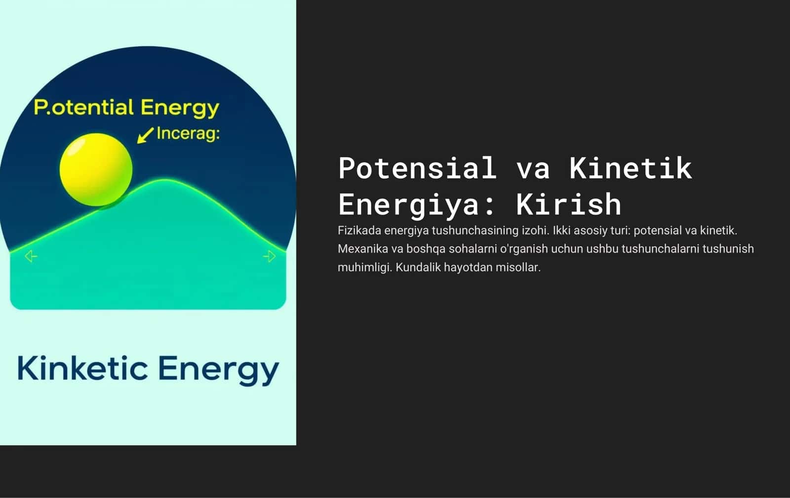 Potensial va Kinetik