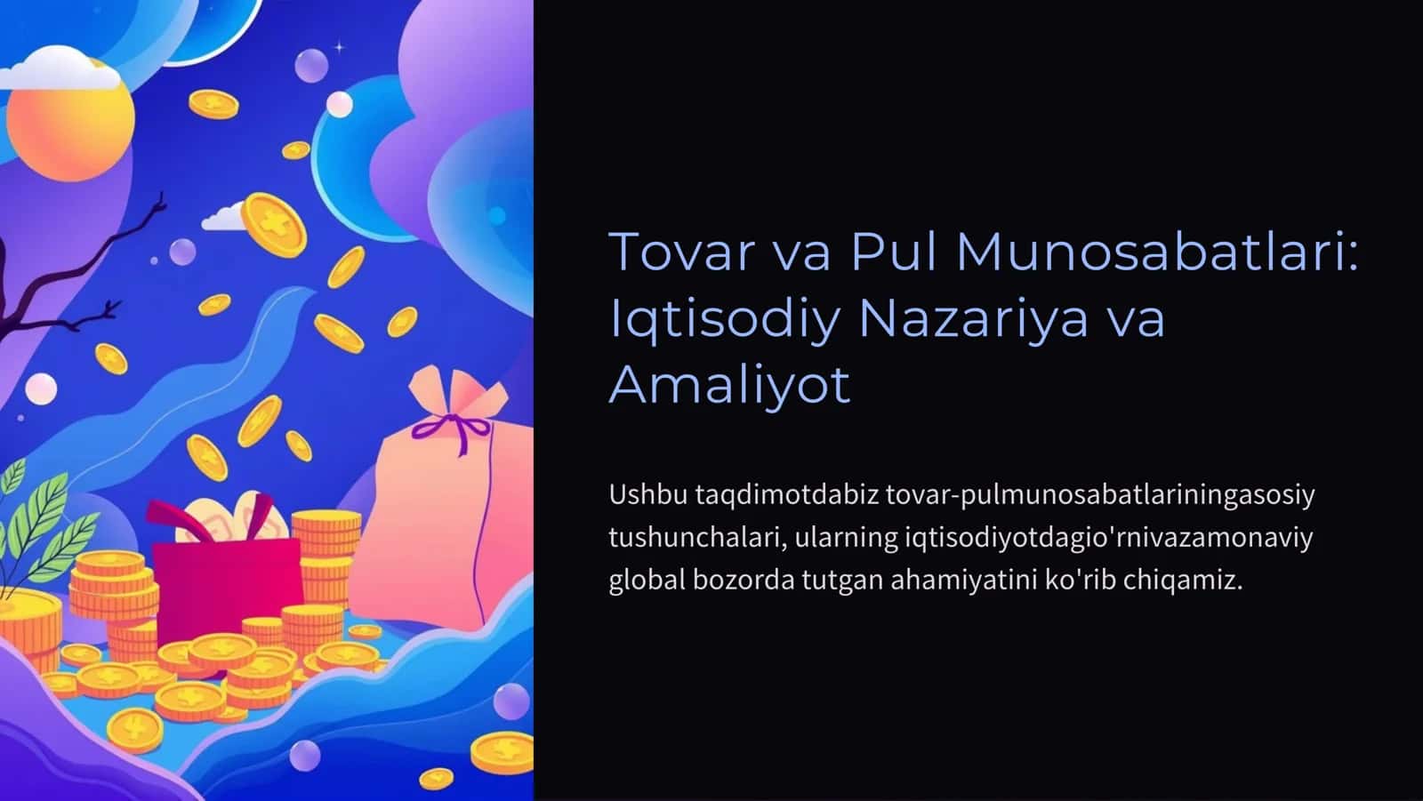 Tovar va pul munosabatlari
