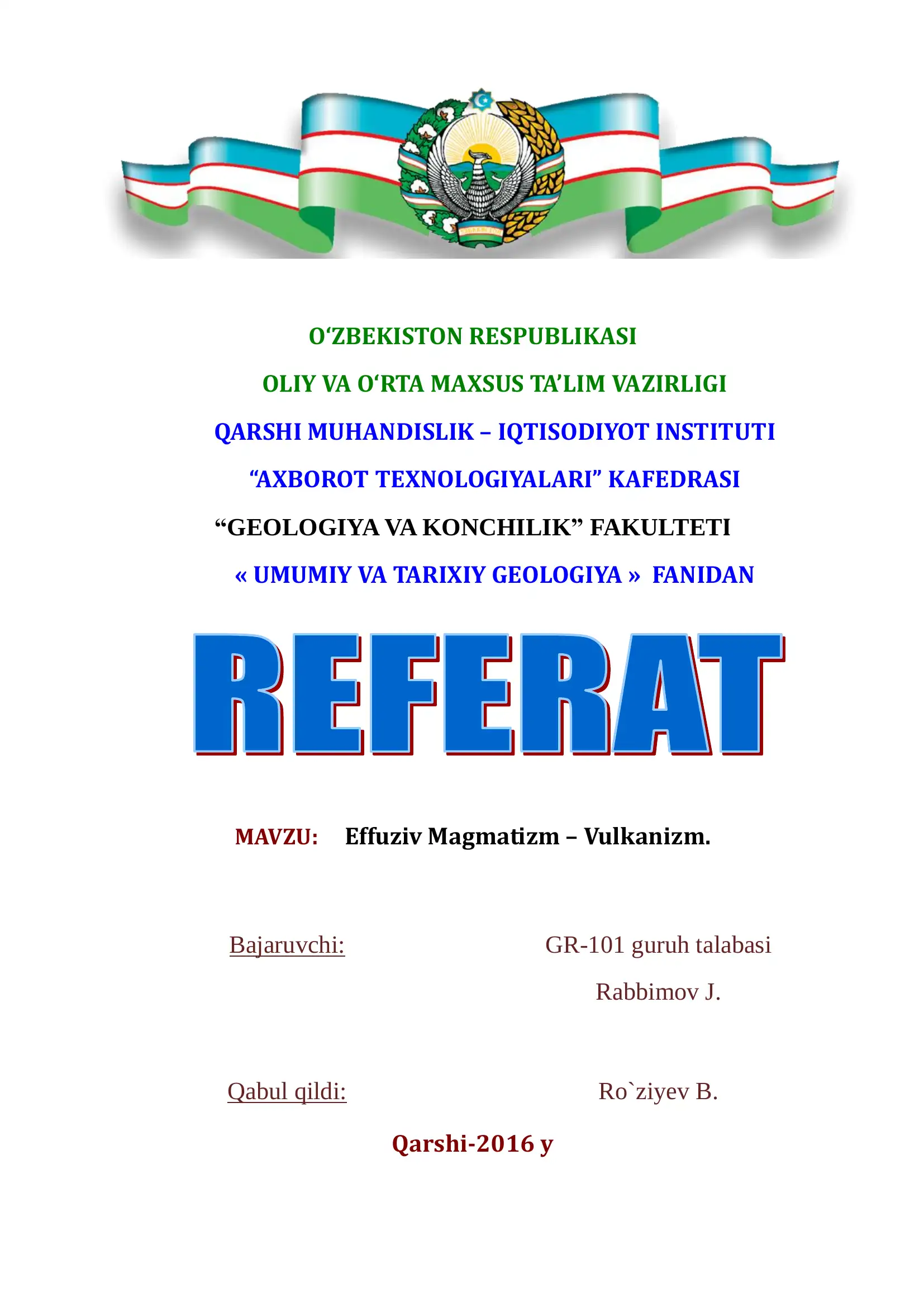 Effuziv Magmatizm – Vulkanizm