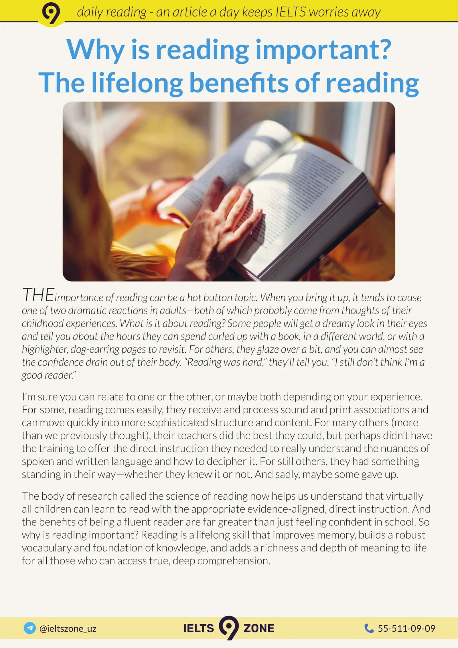 Importance of Reading in IELTS Preparation