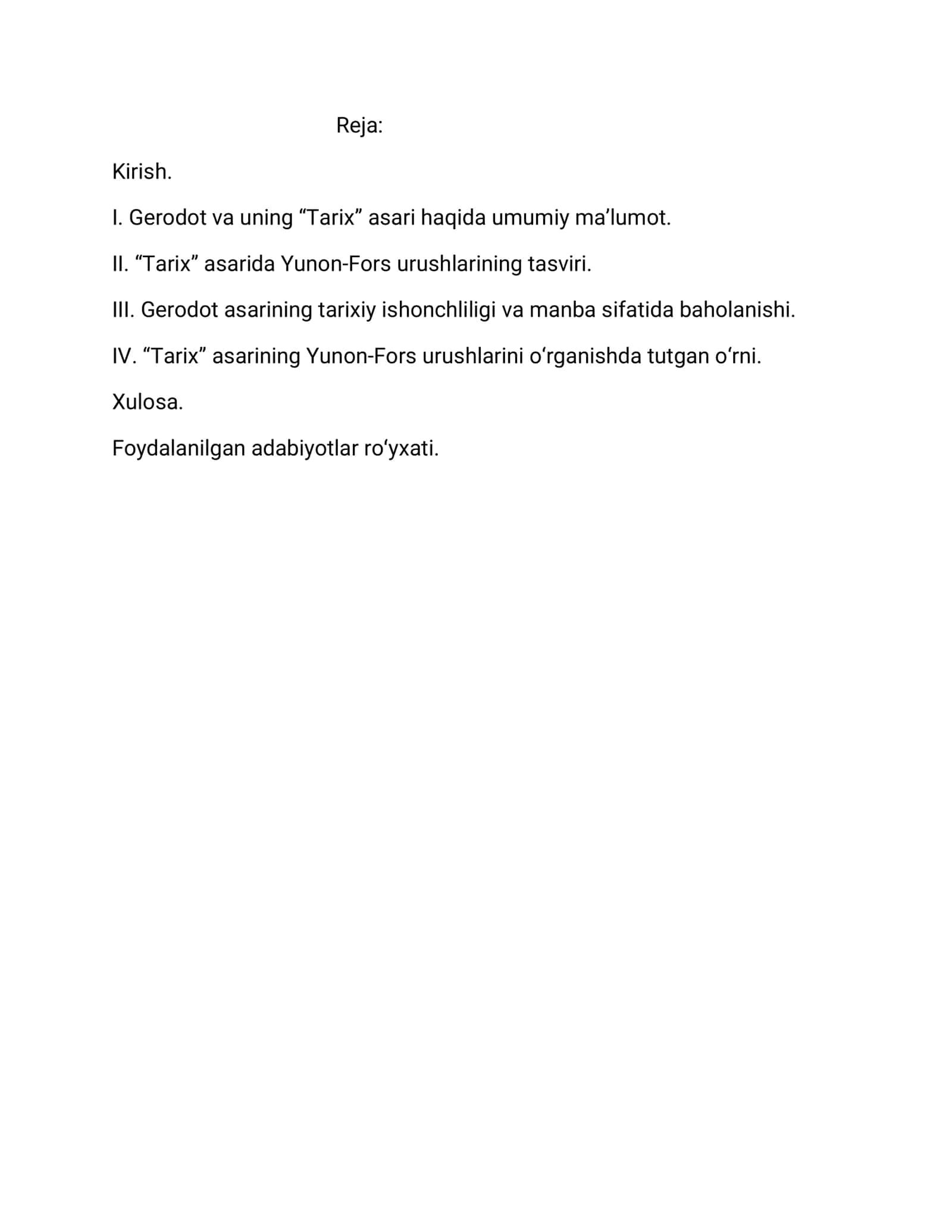 Gerodot va uning “Tarix” asari haqida umumiy maʼlumot