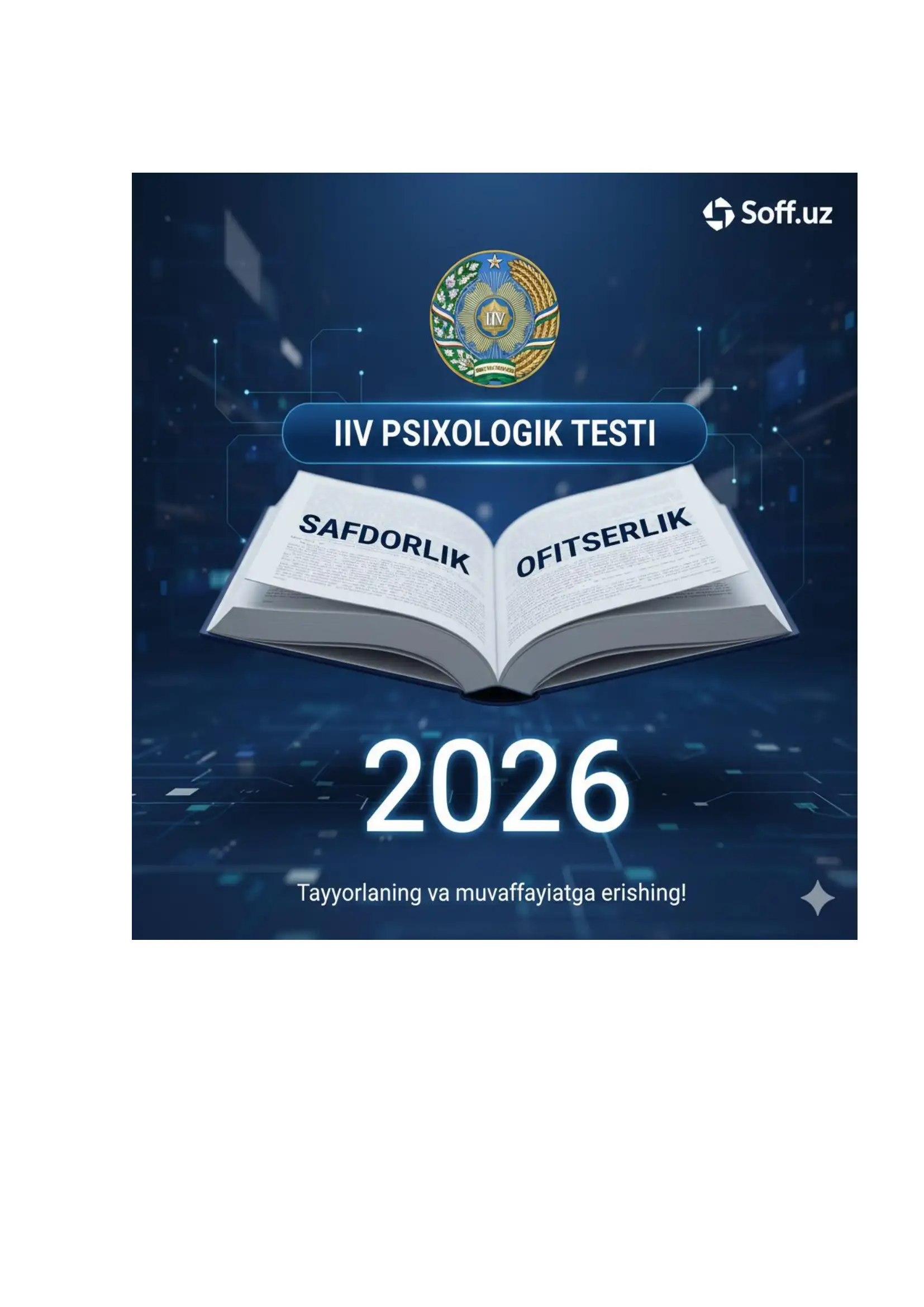 Safdorlik va ofitserlik uchun psixologik tayyorgarlik testi