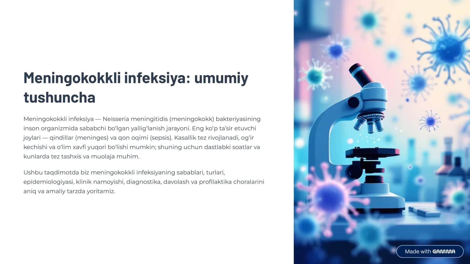 Meningokokkli infeksiya: umumiy