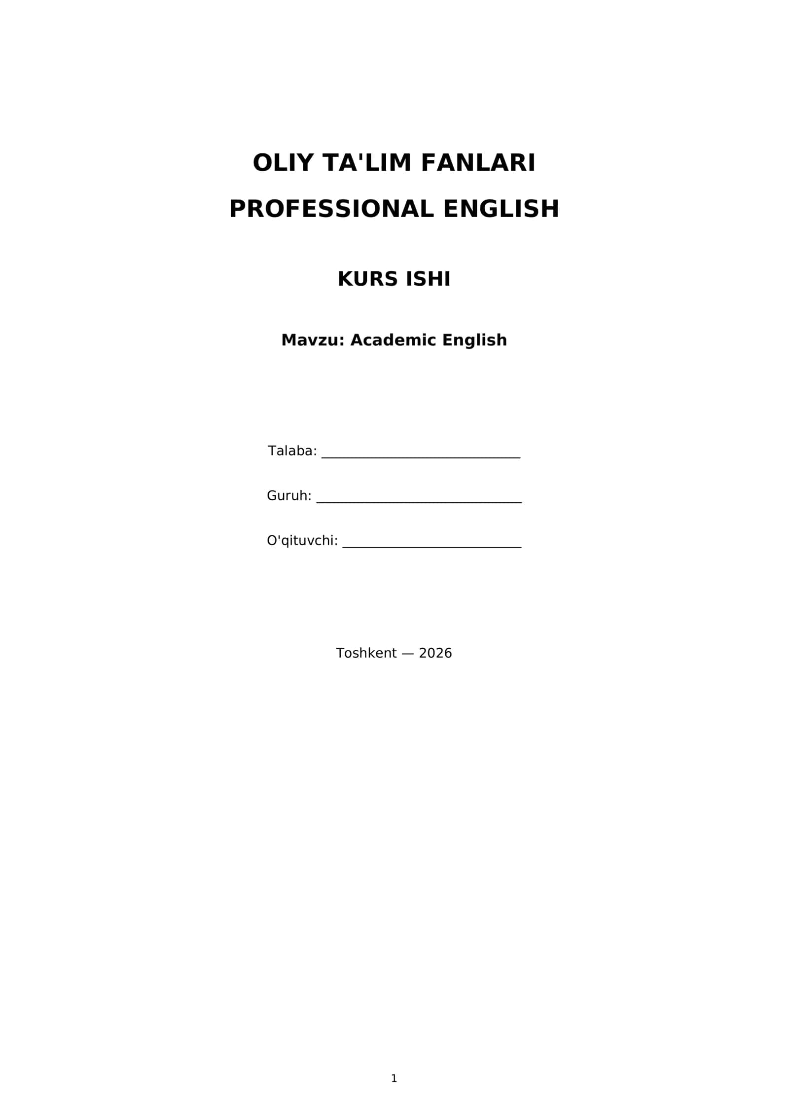 Academic English