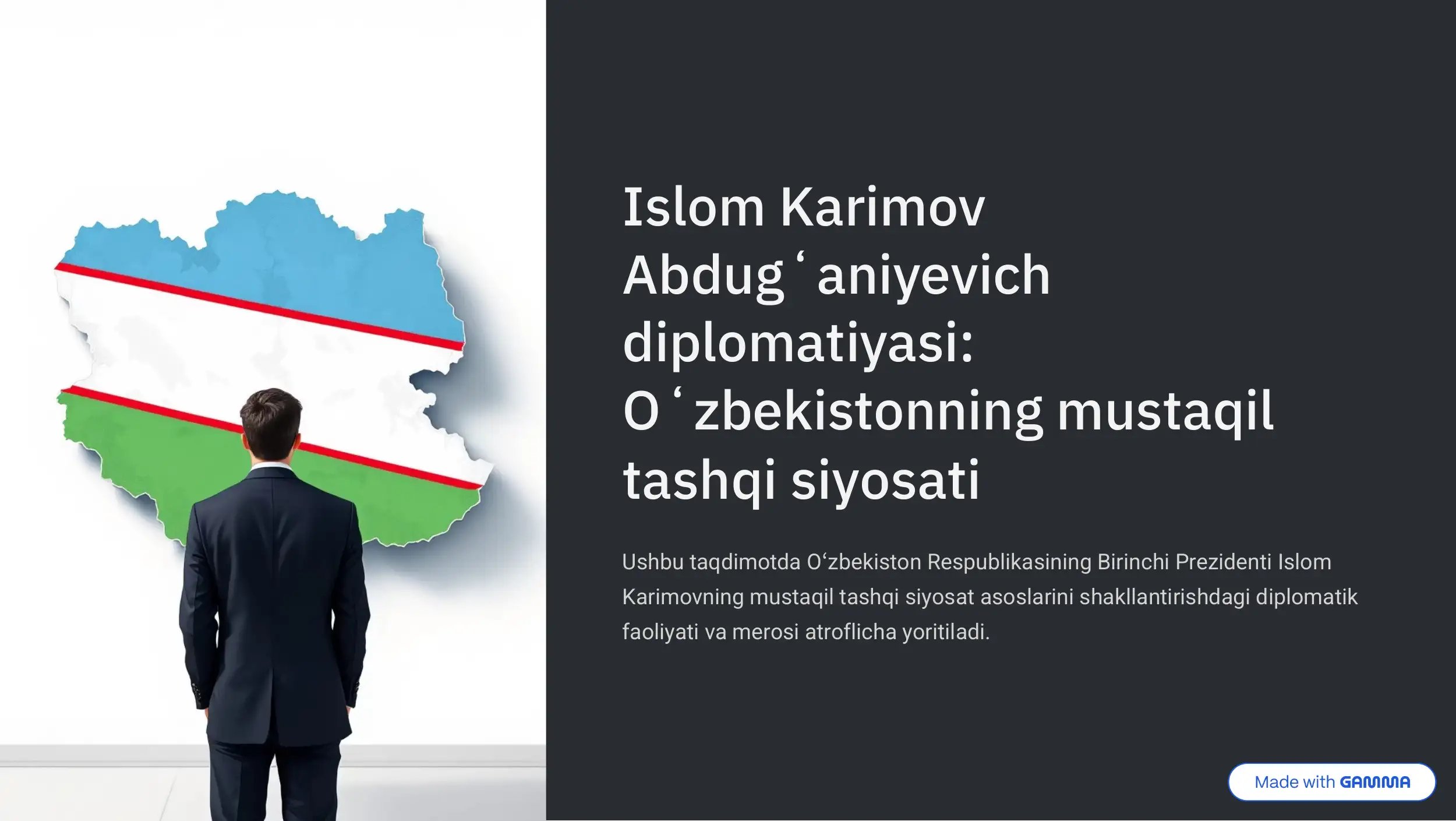 Islom Karimov diplomatiyasi