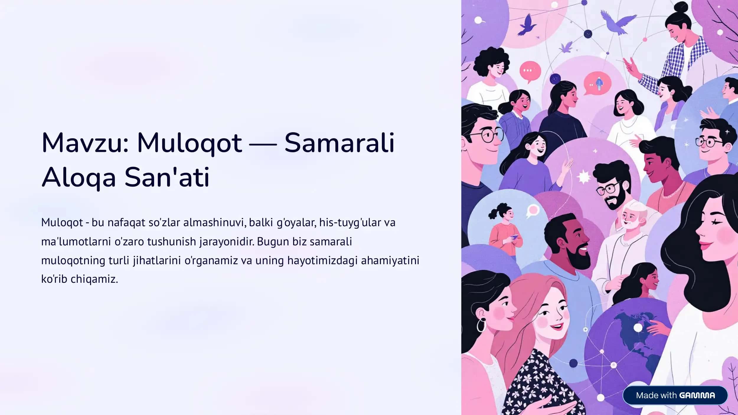 Muloqot tushunchasi