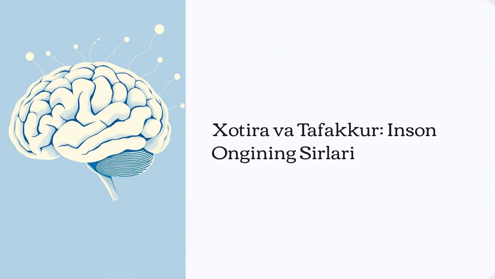 Xotira va Tafakkur Inson Ongining Sirlari