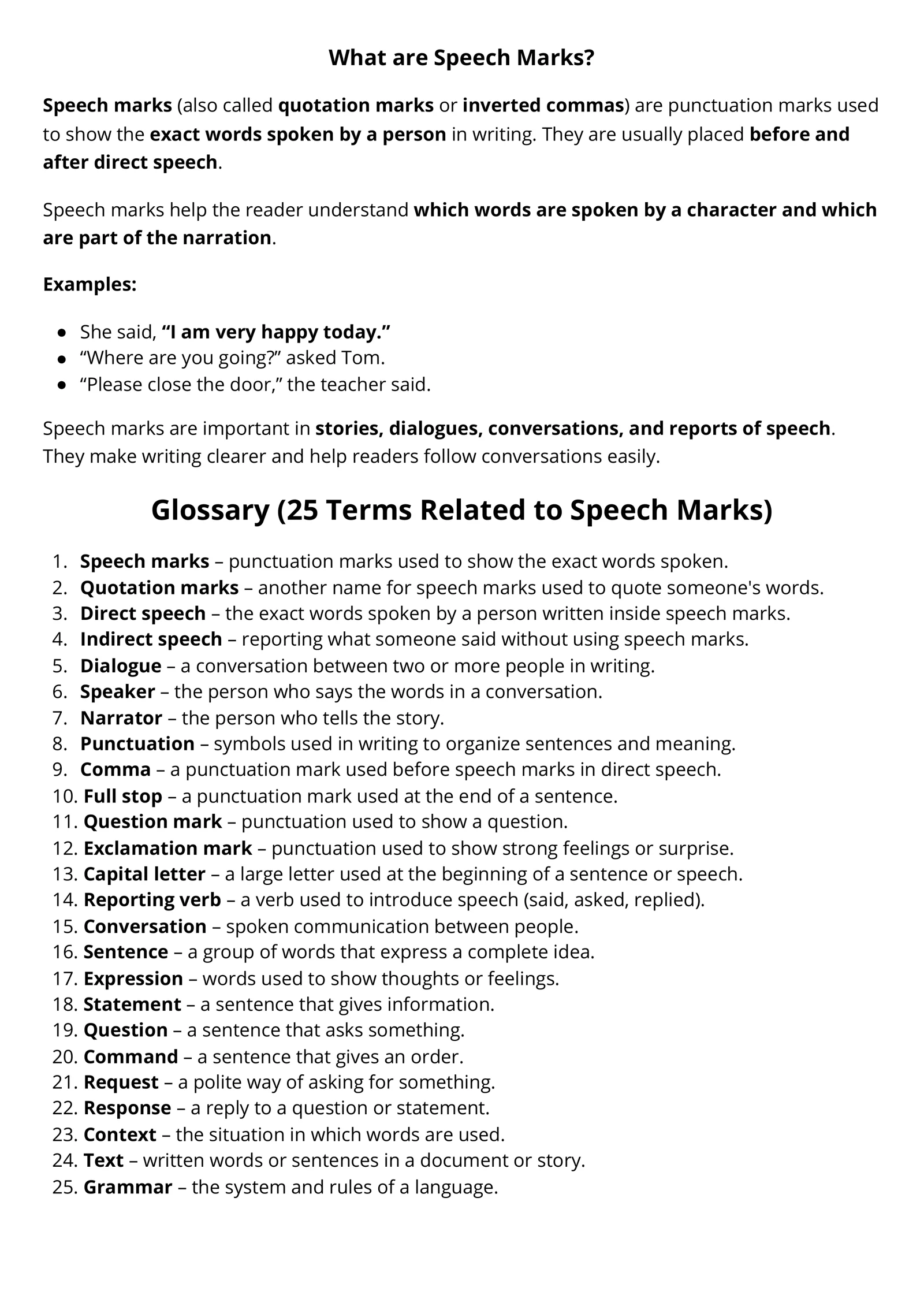 Speech Marks