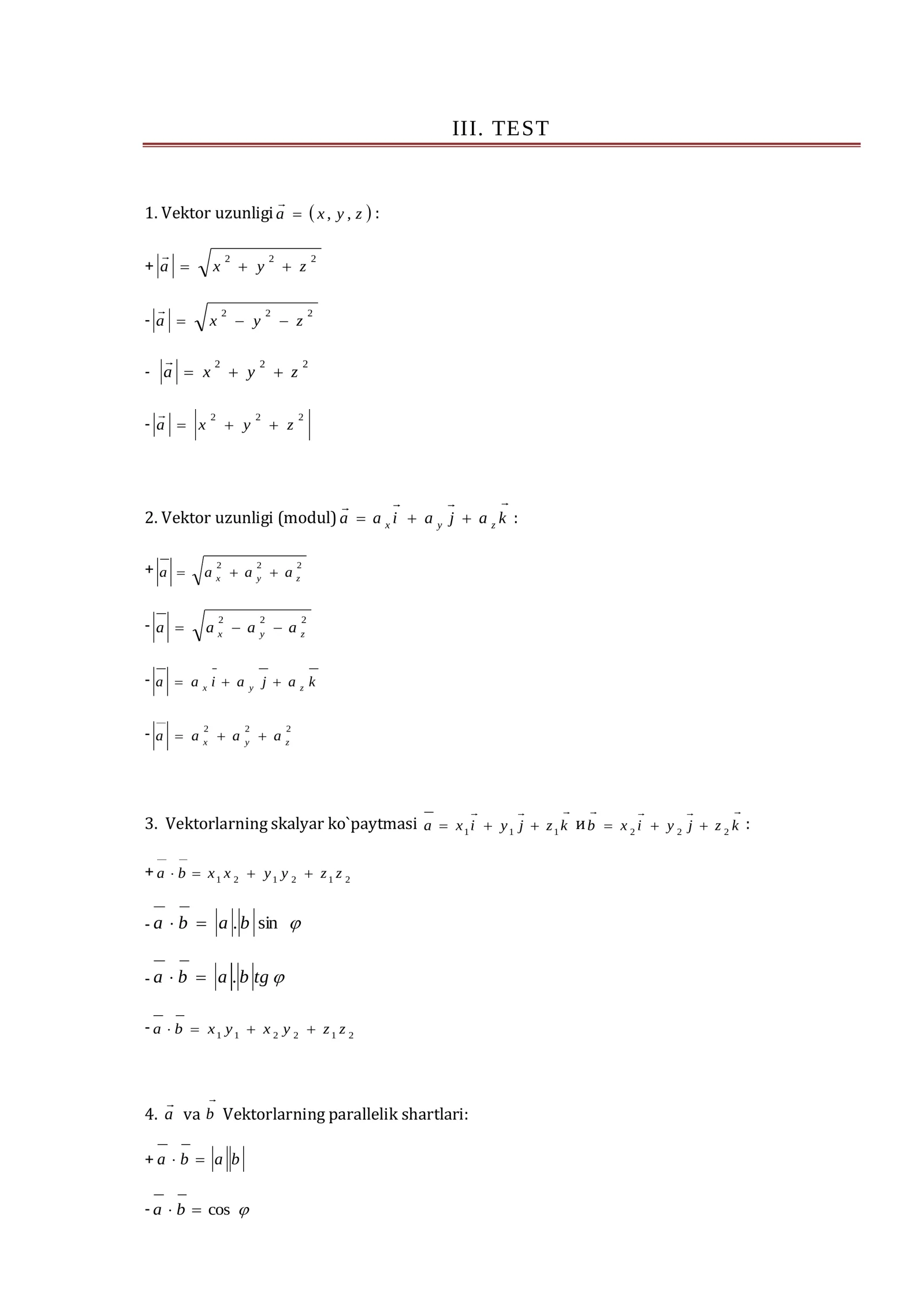 Vektor uzunligi