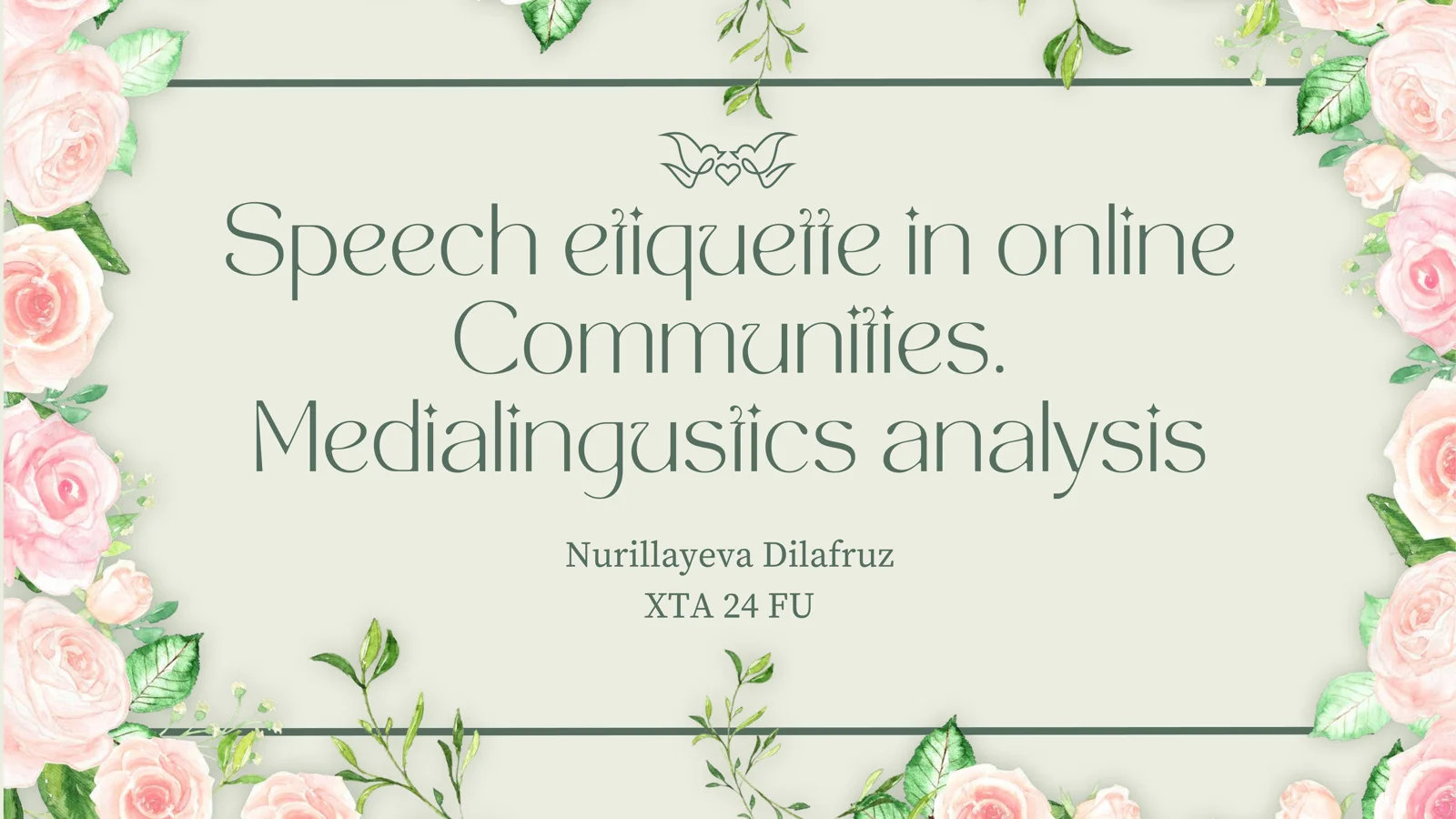 Speech etiquette in online Communities. Medialingustics analysis