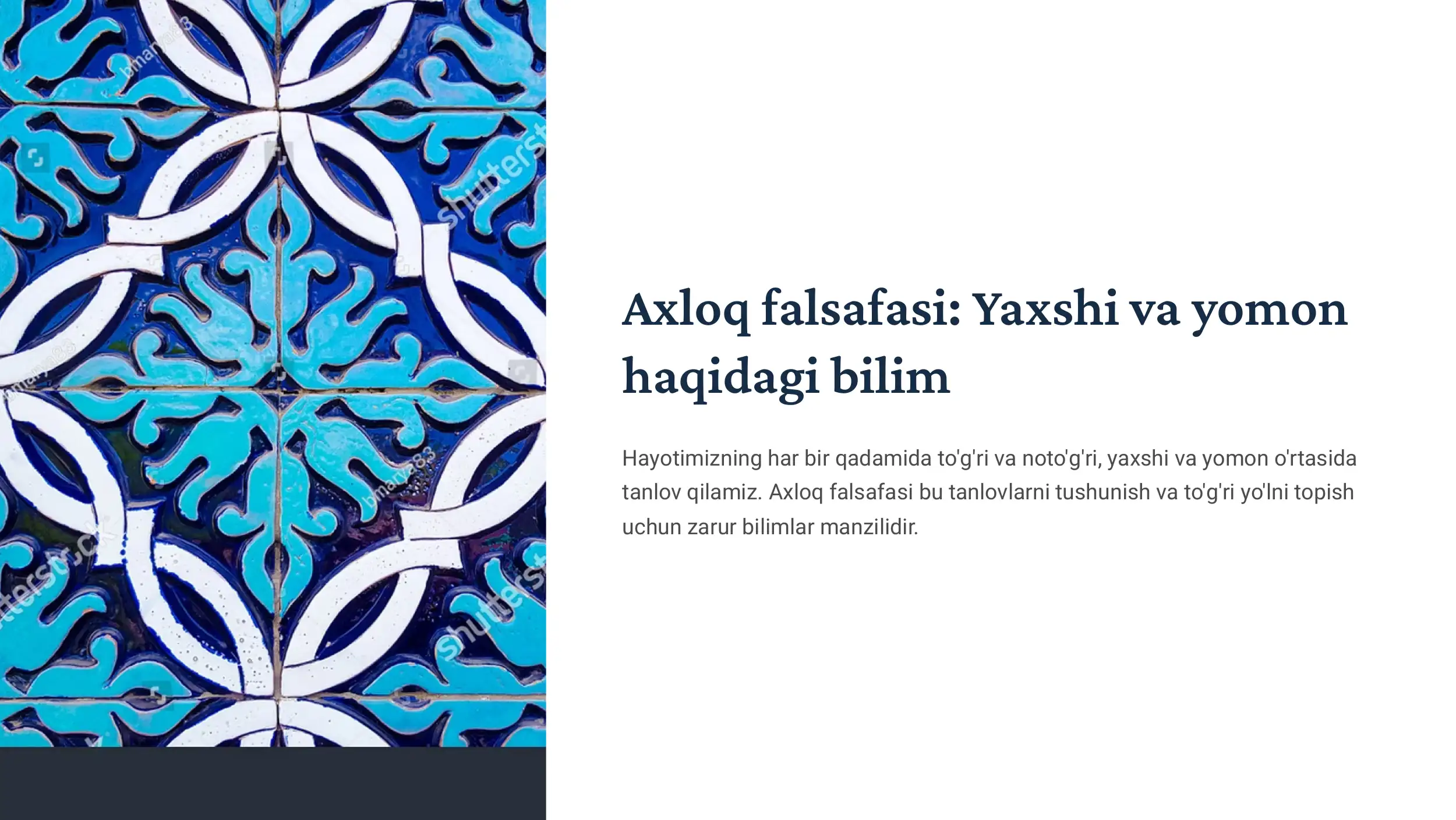 Axloq falsafasi (Etika)