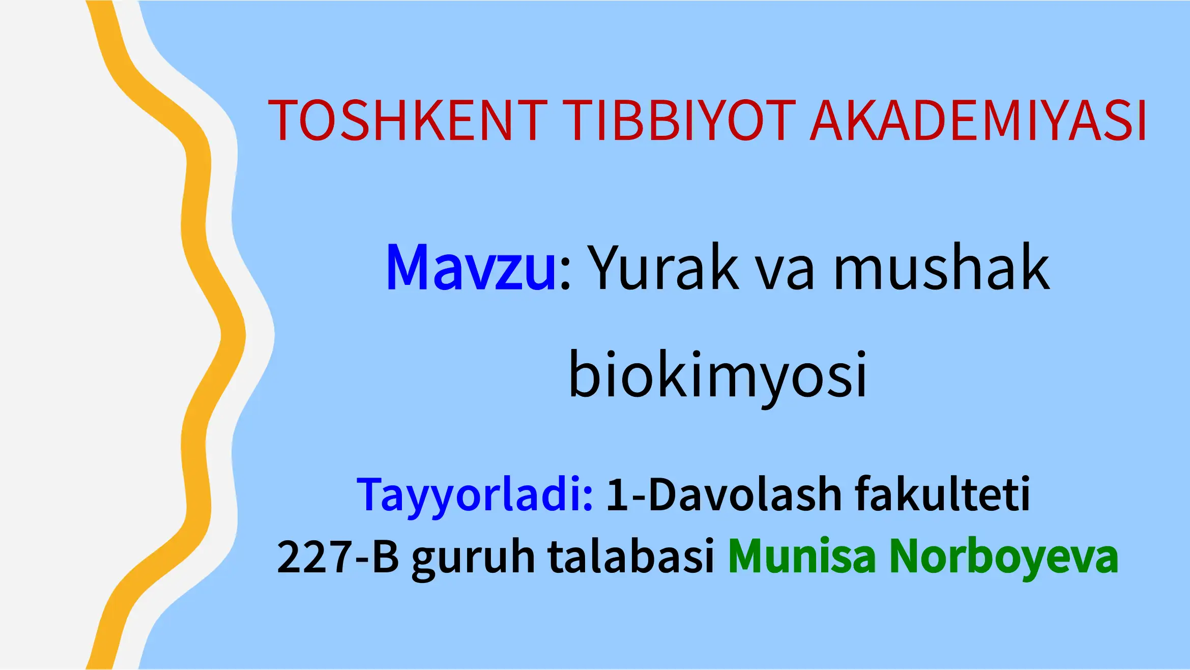 Yurak va mushak biokimyosi