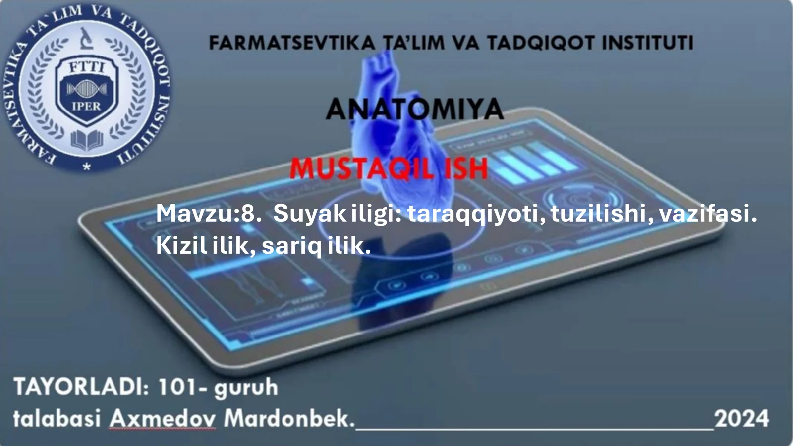 Suyak iligi taraqqiyoti, tuzilishi, vazifasi