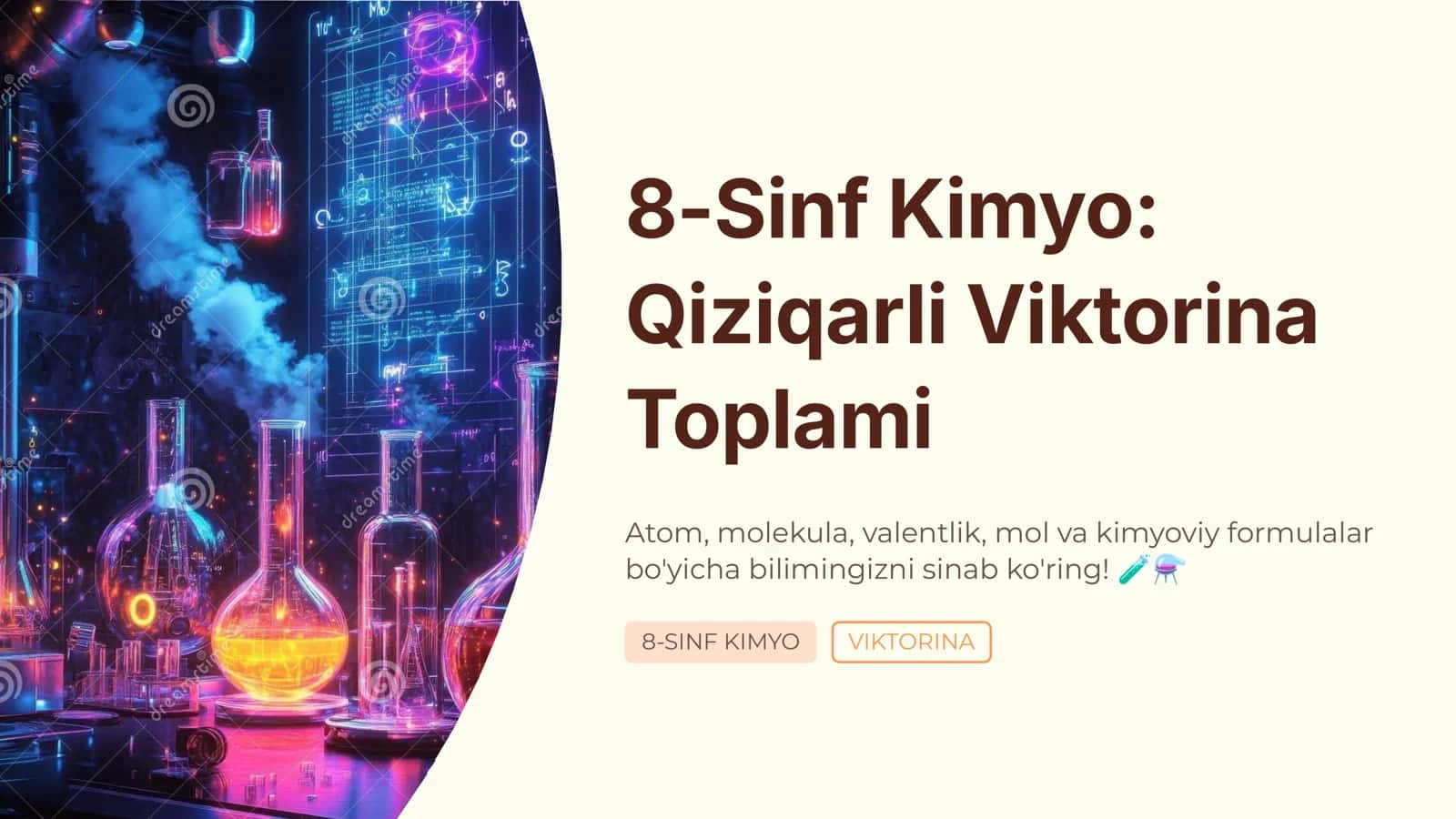 8-Sinf Kimyo: Qiziqarli Viktorina